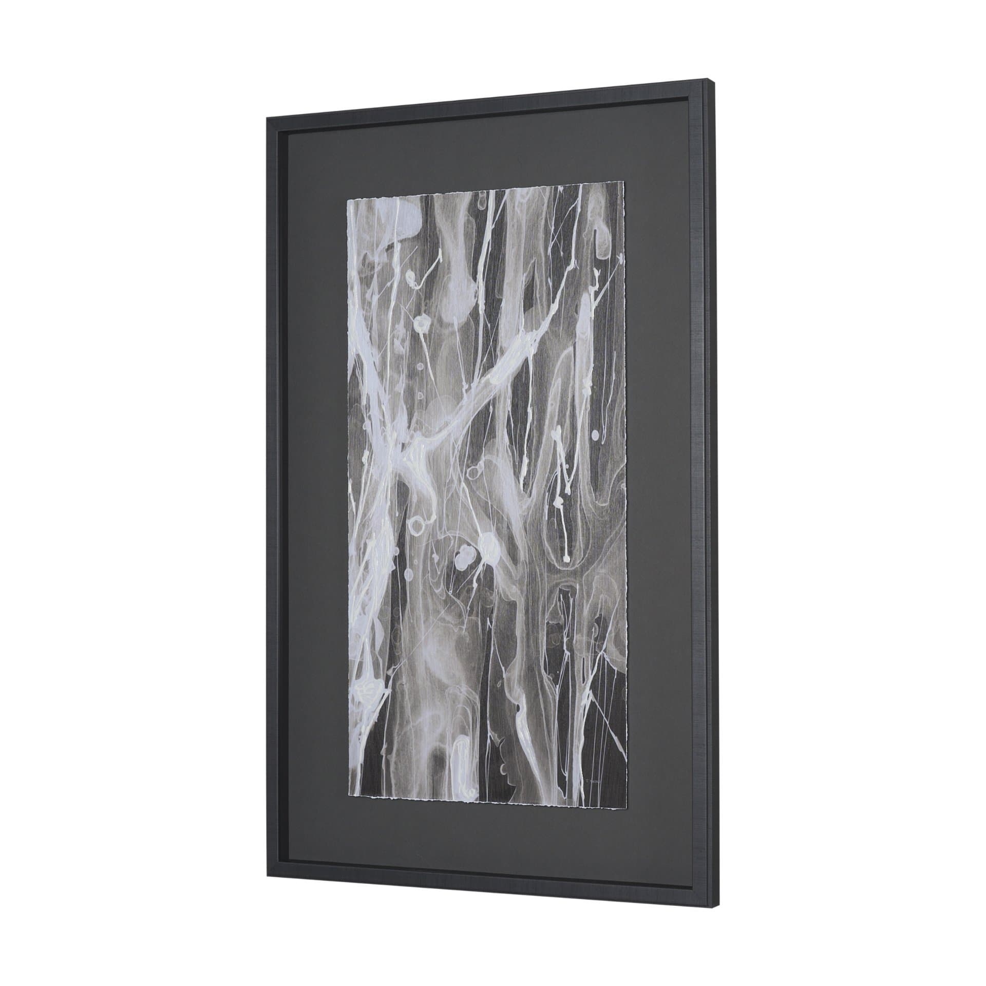 Stratum II by Natalia Boychenko-Tariq Hand-Embellished Textured Framed Artwork Matted under Glass — product photograph