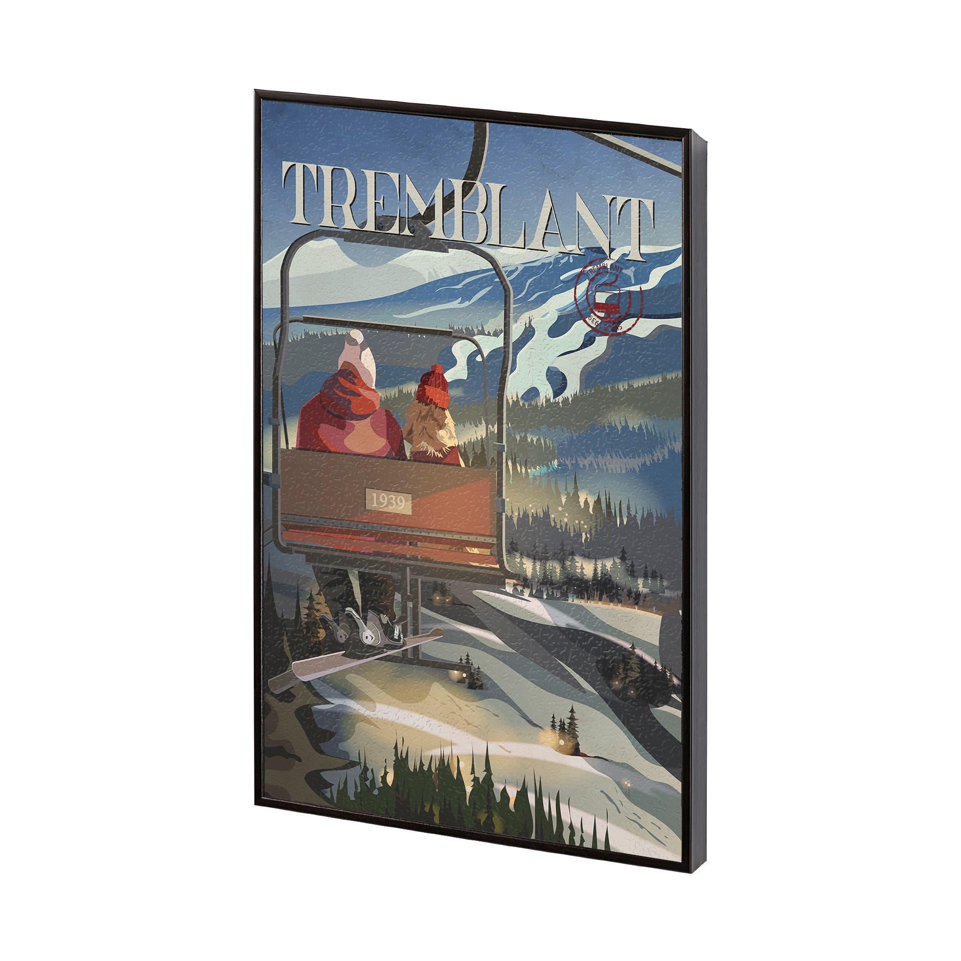 Tremblant Go Canada (SM) by Mercana Studio a Hand Embellished Decograph Framed Art Print — product photograph