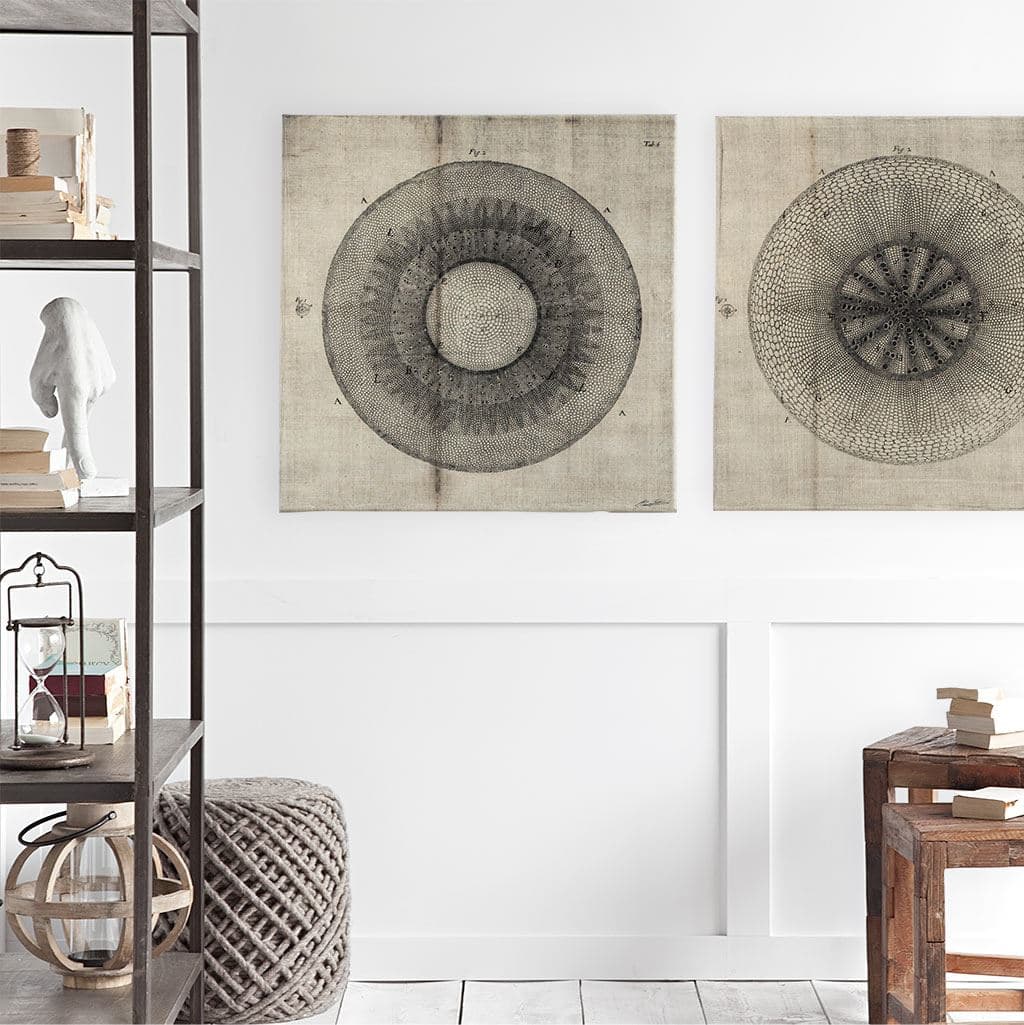 Cross Cut II (MC) by Mercana Studio a Hand Embellished Textured Canvas — product photograph