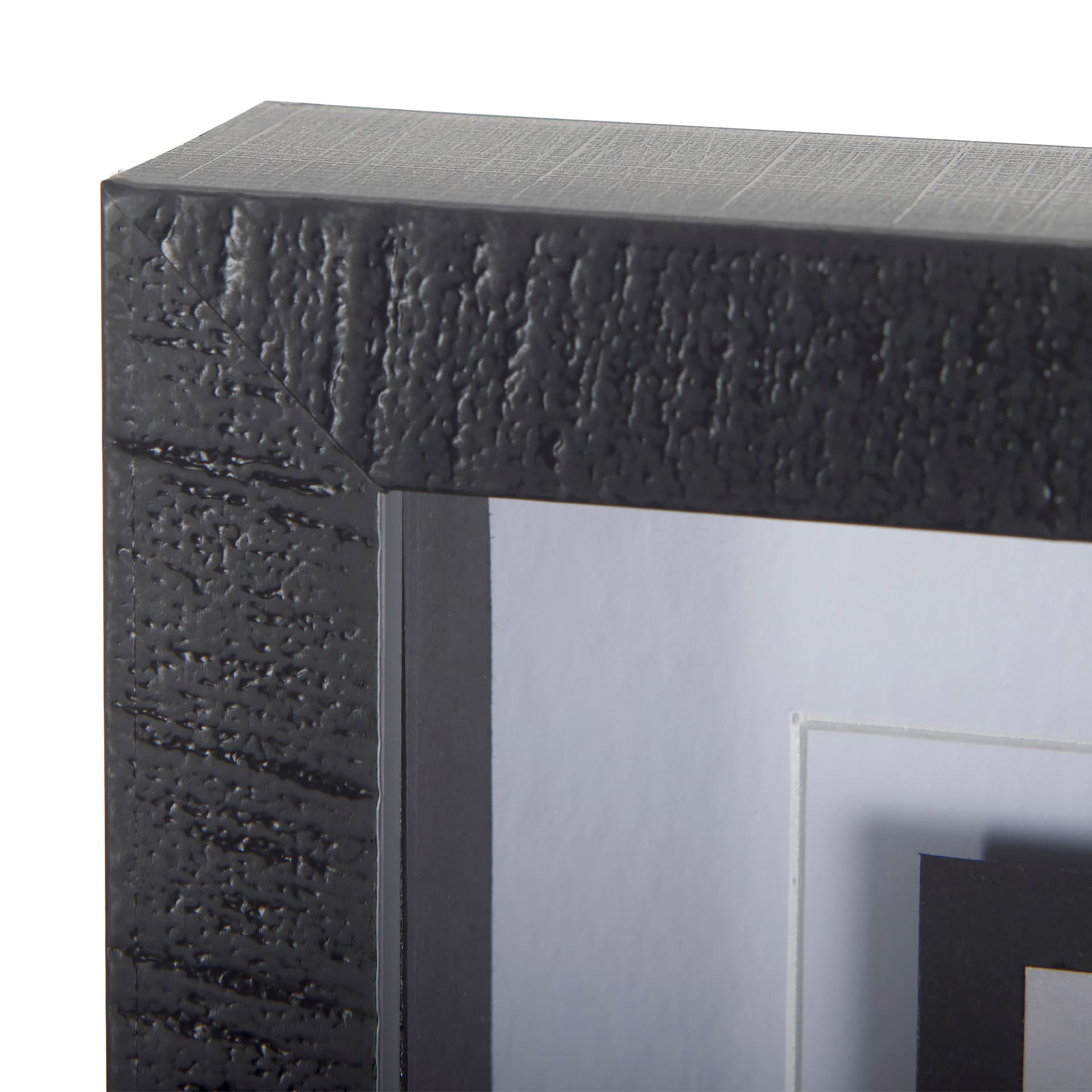 Neutral Shapes I by Mercana Studio a Hand Embellished Textured Framed Art Print Matted under Glass — product photograph