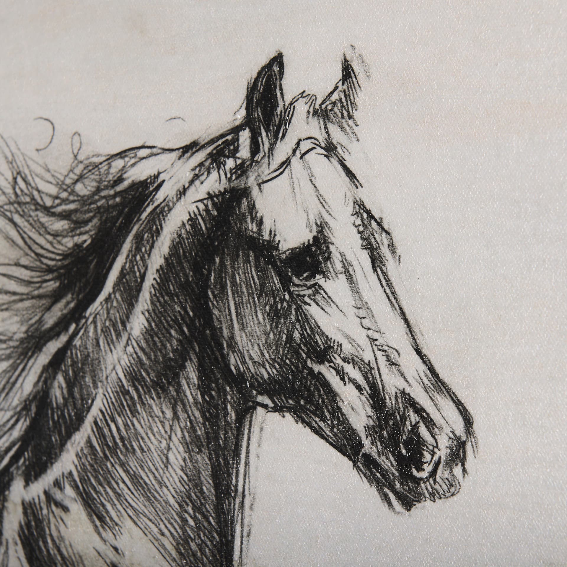 Old West Collection V ( Horse Sketch) by Mercana Studio a Hand Embellished Textured Canvas — product photograph