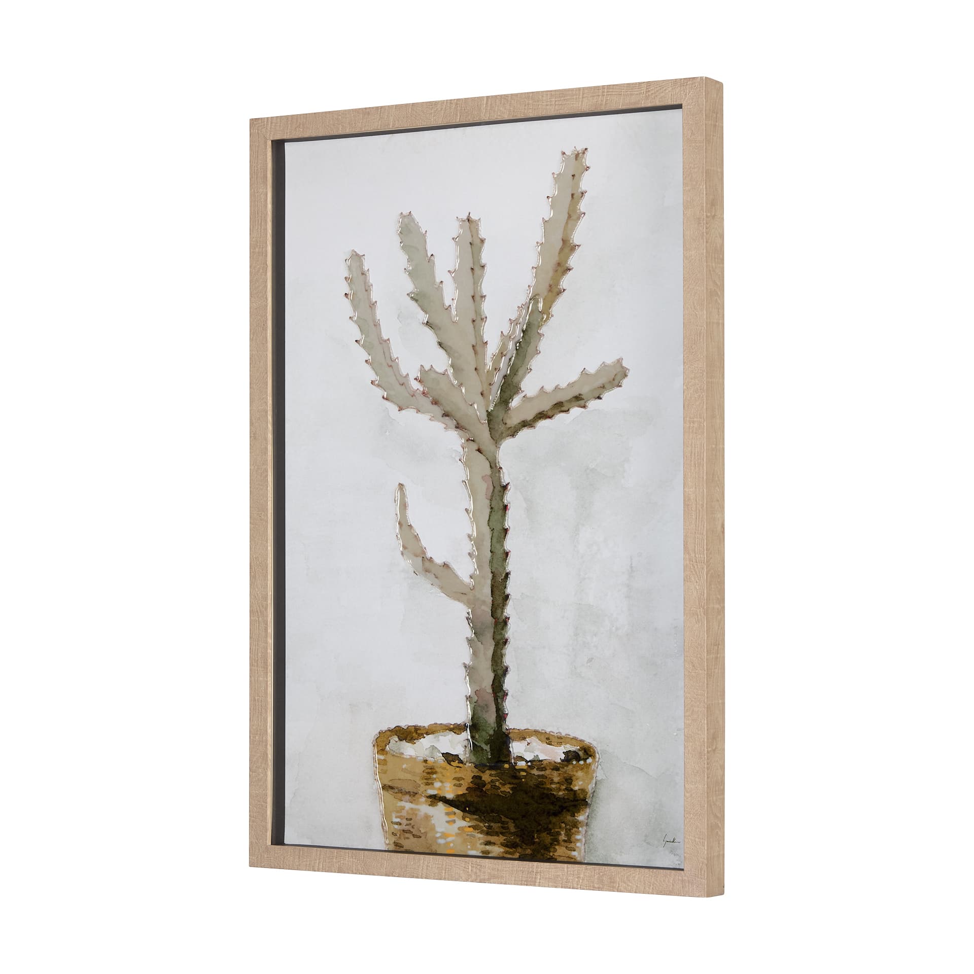 Arid Solitude I by Mercana Studio a Hand Embellished Textured Framed Art Print Matted under Glass — product photograph