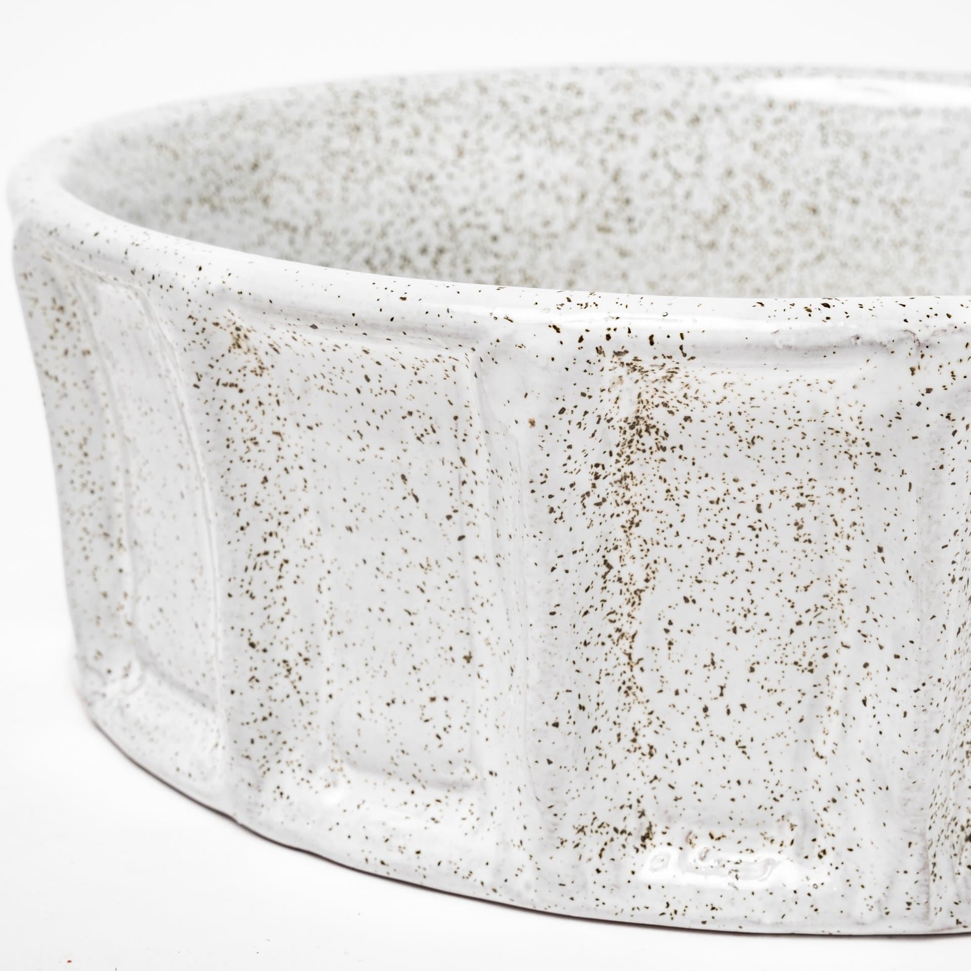 Silone (Small) 9L x 9W White Ceramic Bowl — product photograph