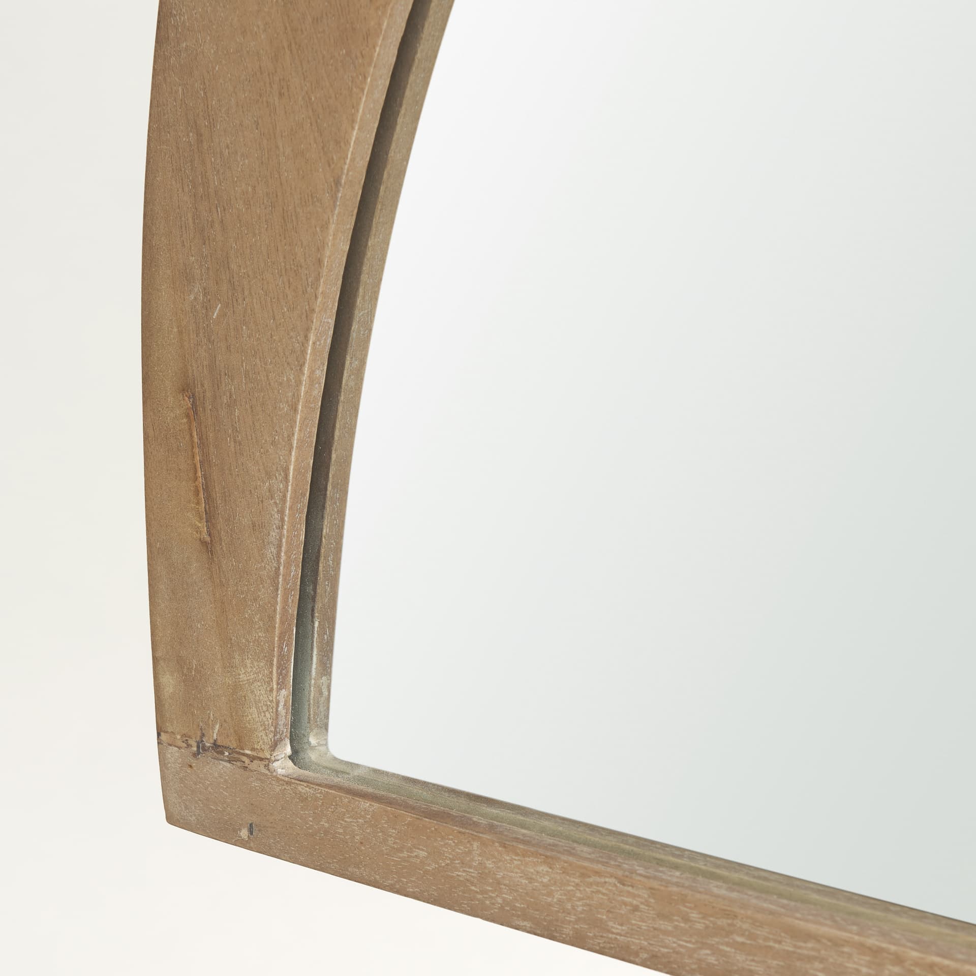 Celeste Light Brown Wood Large Mirror — product photograph