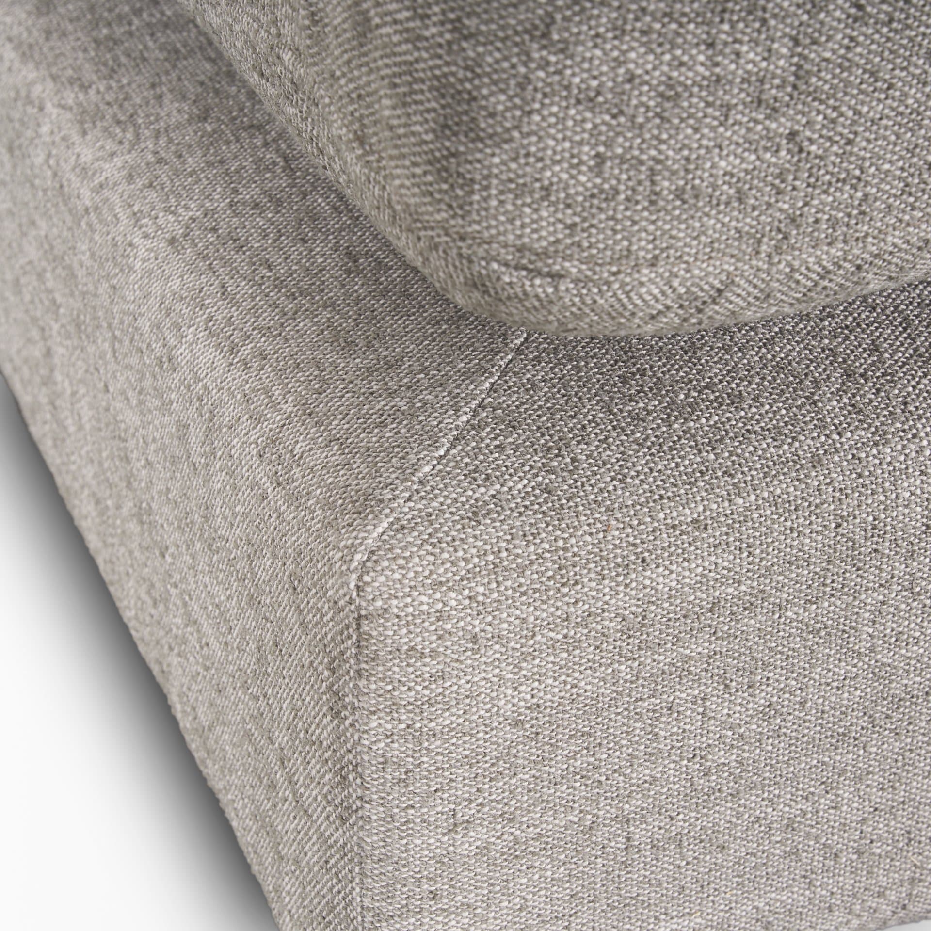 Halston Small Ottoman Light Gray Performance Fabric — product photograph