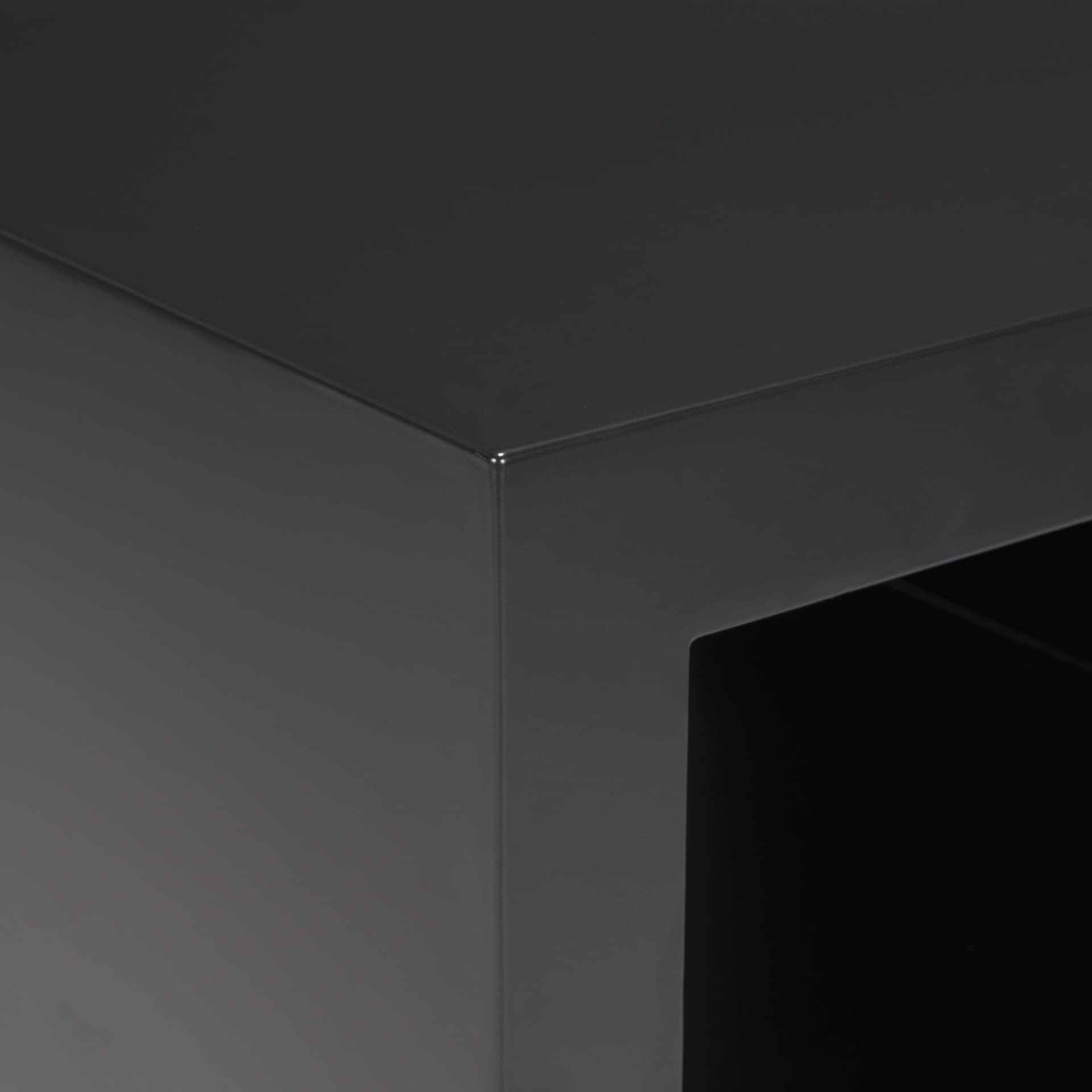 Vondra Matte Black Metal w/ Open Shelves Side table — product photograph