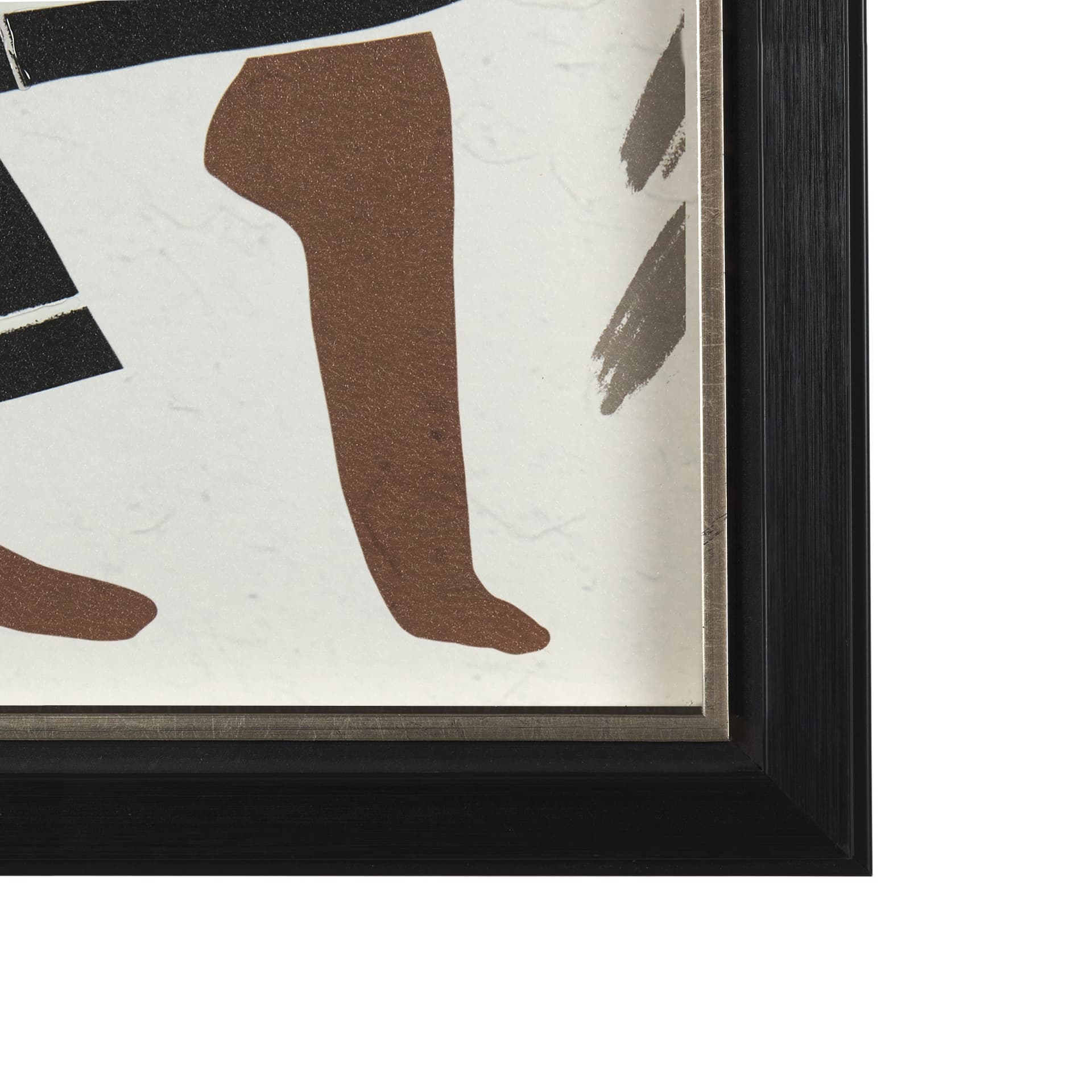 Bold People - Rowan by Mercana Studio Hand Embellished Textured Framed Art Print Matted under Glass — product photograph