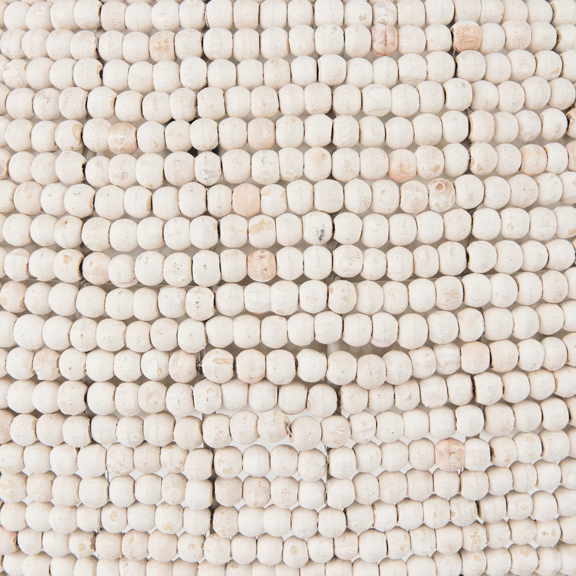 Theta 30.0 L x 30.0 W x 15.0 H White-Washed Beaded Chandelier — product photograph