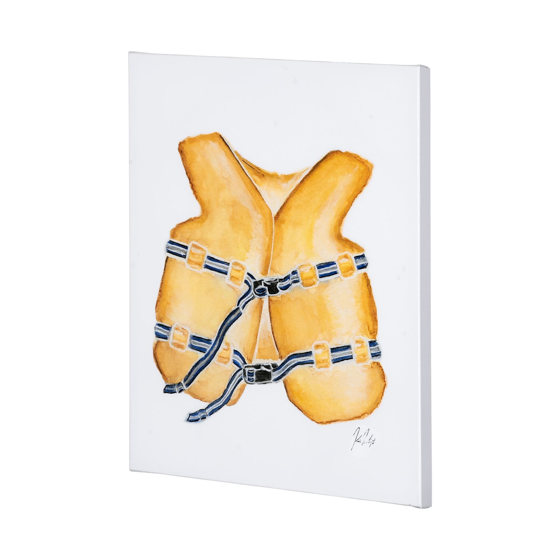Lifejacket I by Mercana Studio a Hand Embellished Textured Canvas — product photograph