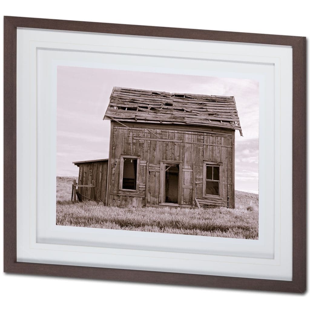 Abandoned Two Story Farm House by Steven Bisig a Framed Photo Art Print Matted under Glass — product photograph