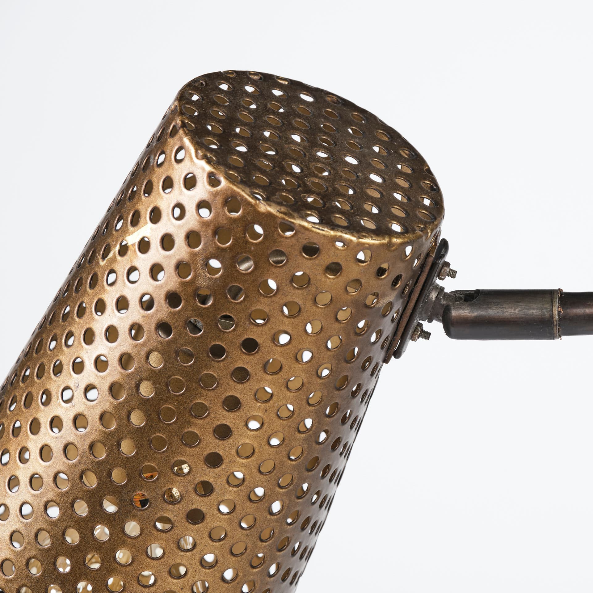 Wesley I 11x10.2 Gold Toned Perforated Metal Cone Wall Sconce — product photograph