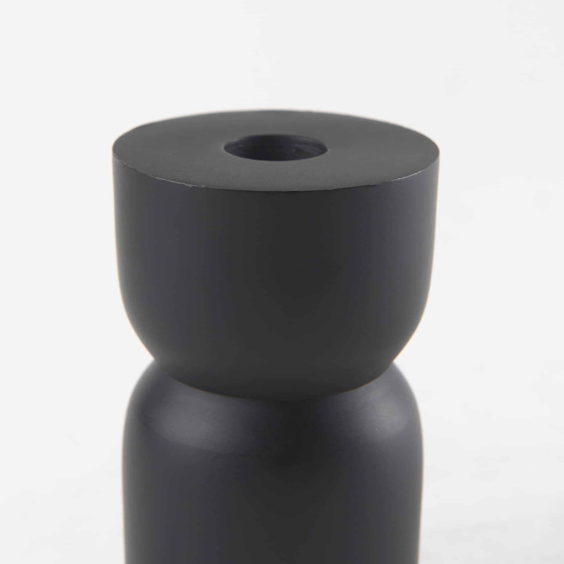 Malta Small Black Metal Candle Holder — product photograph