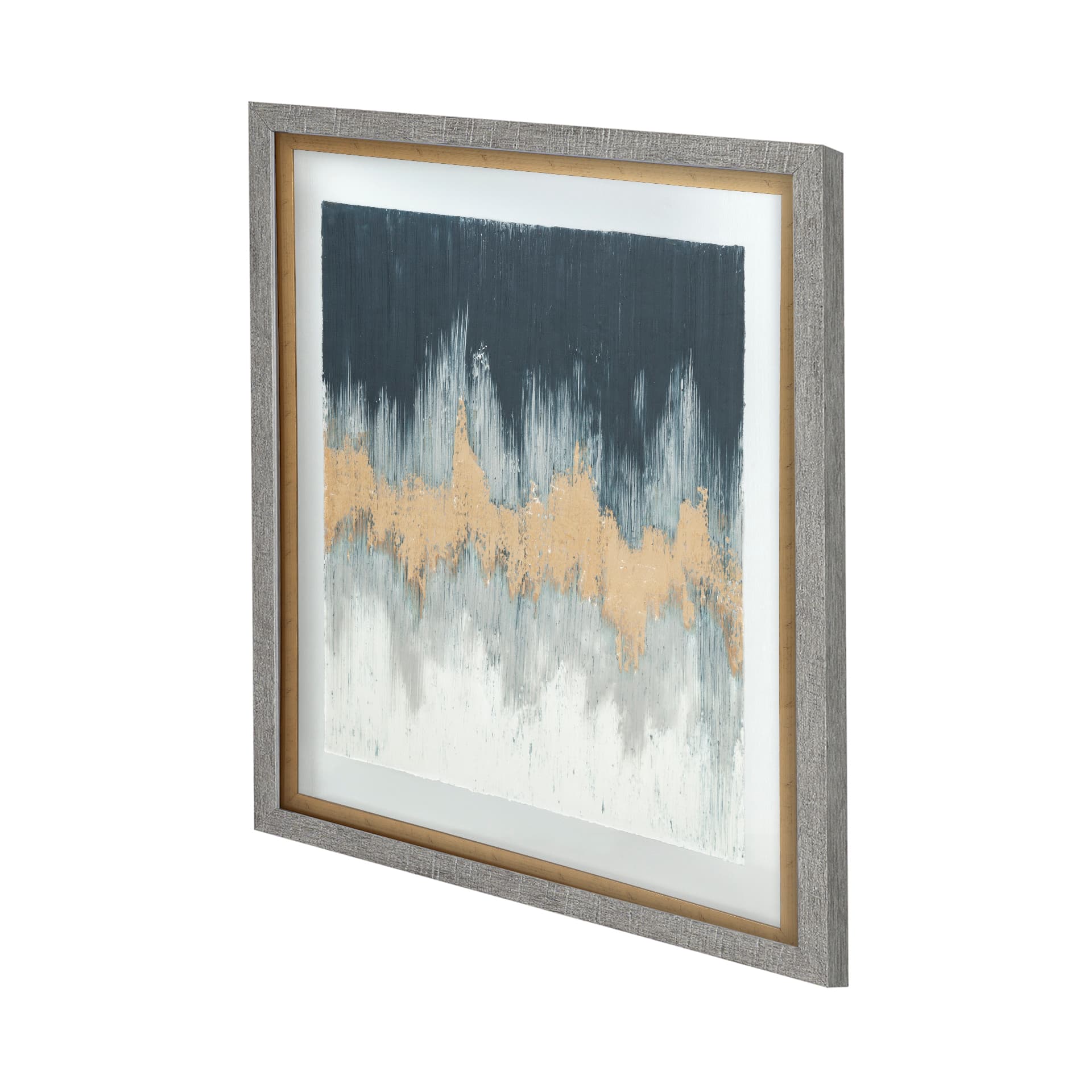 Blue Beat by Studio M a handmade Original Framed Artwork under Glass — product photograph