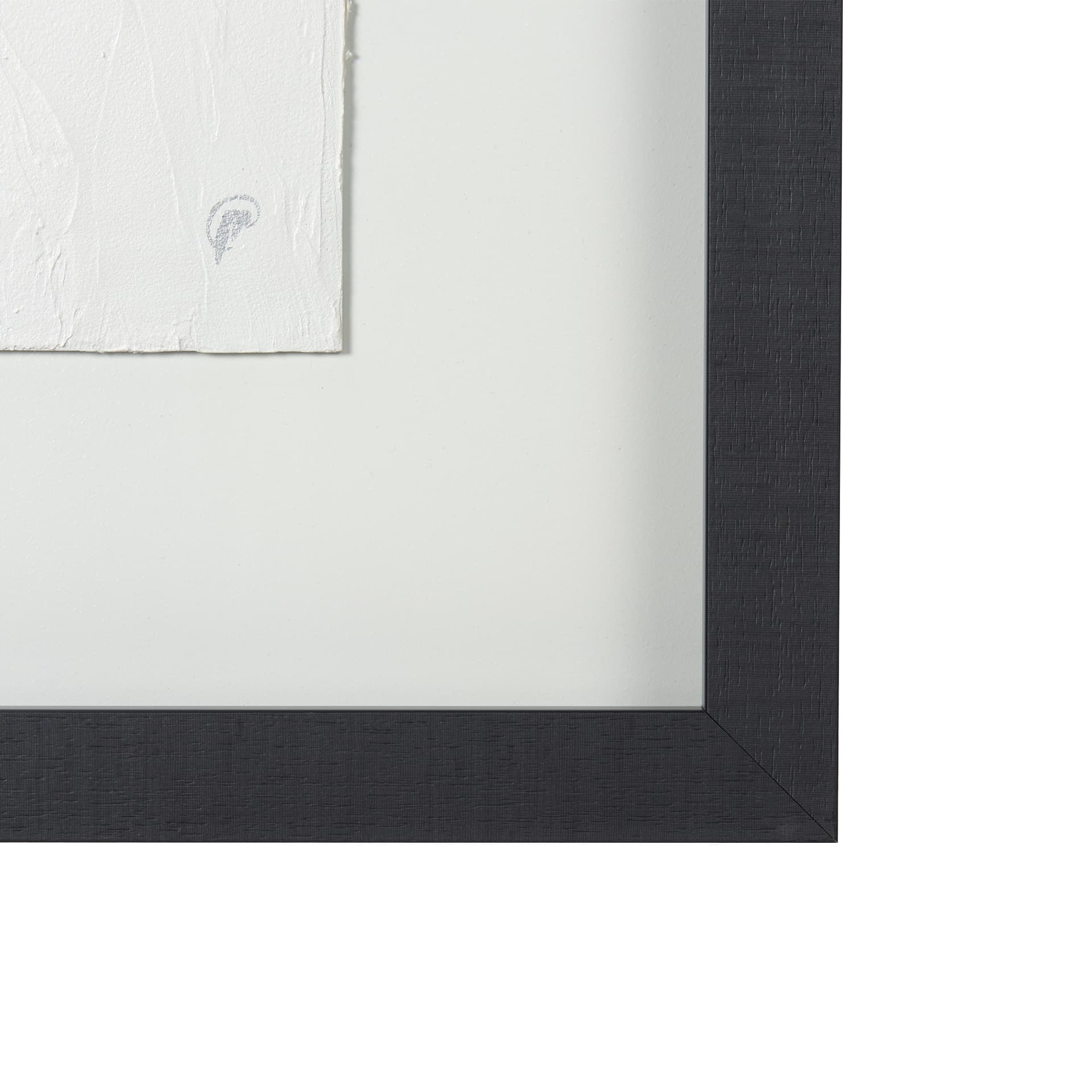 White Vines II by Studio M a handmade Original Framed 3D Textured Artwork under Glass — product photograph