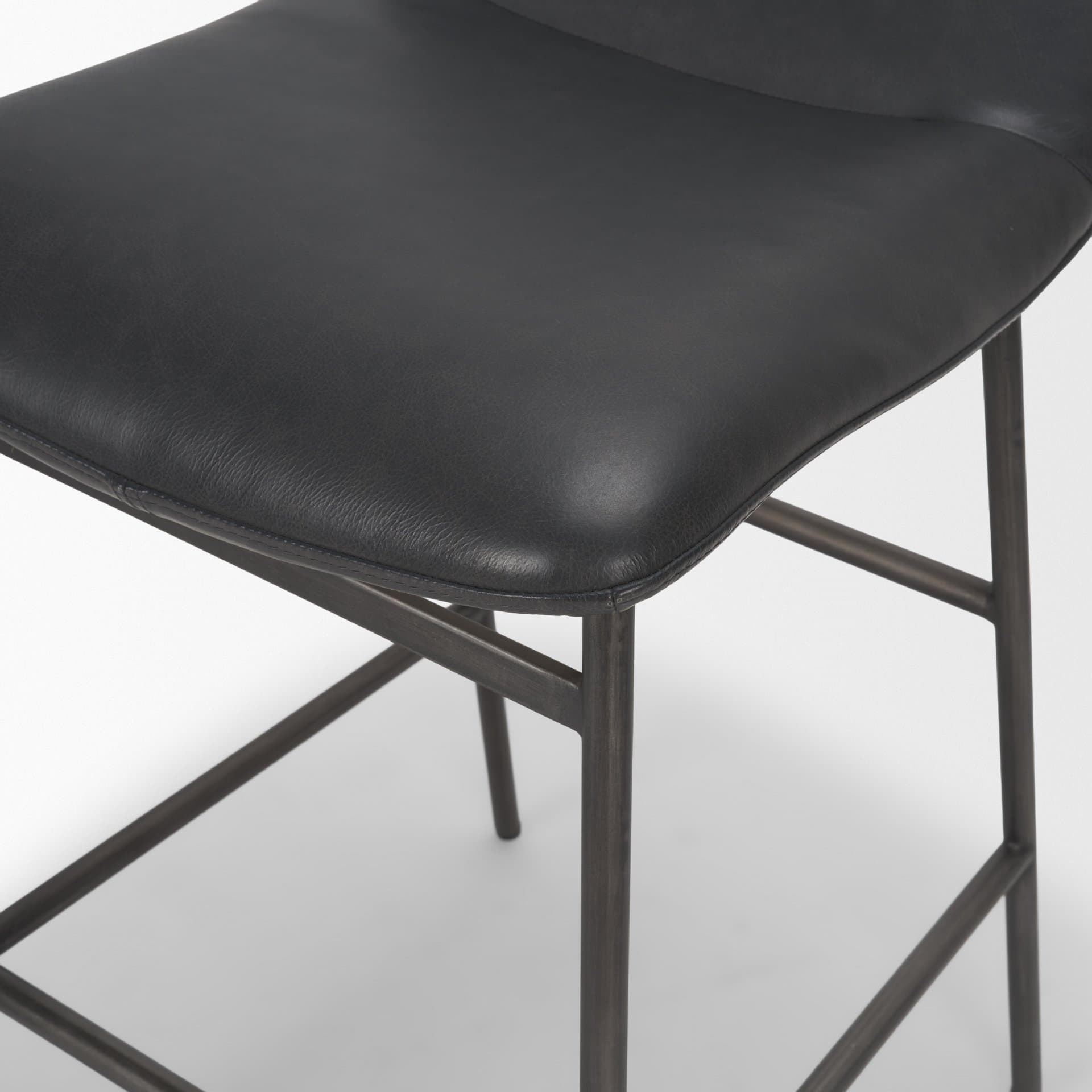 Kavalan Backless 33.5in Seat Counter Stool | Chocolate Leather — product photograph