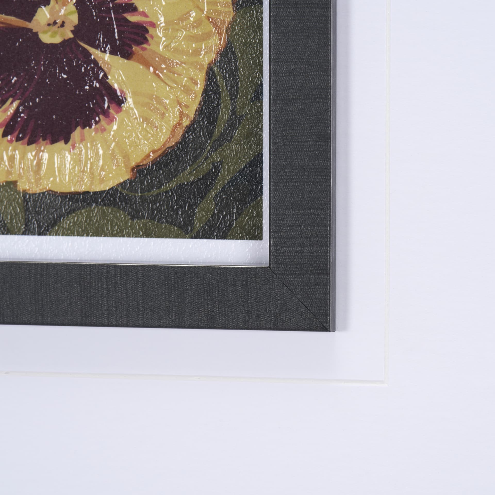 Flower Portrait I by Mercana Studio a Hand Embellished Textured Framed Art Print Matted under Glass — product photograph