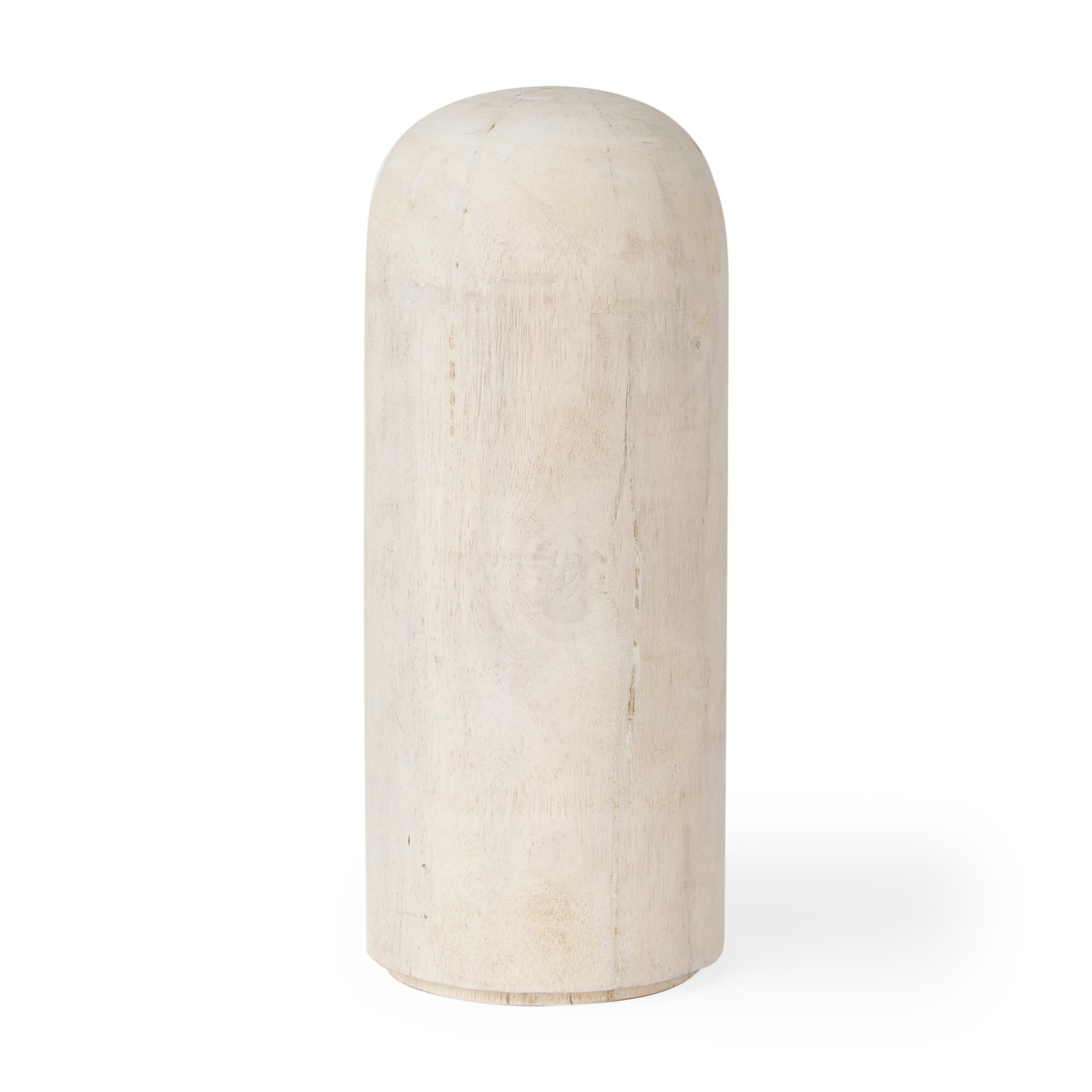 Knox Tall White-Wash Wood Decorative Object — product photograph