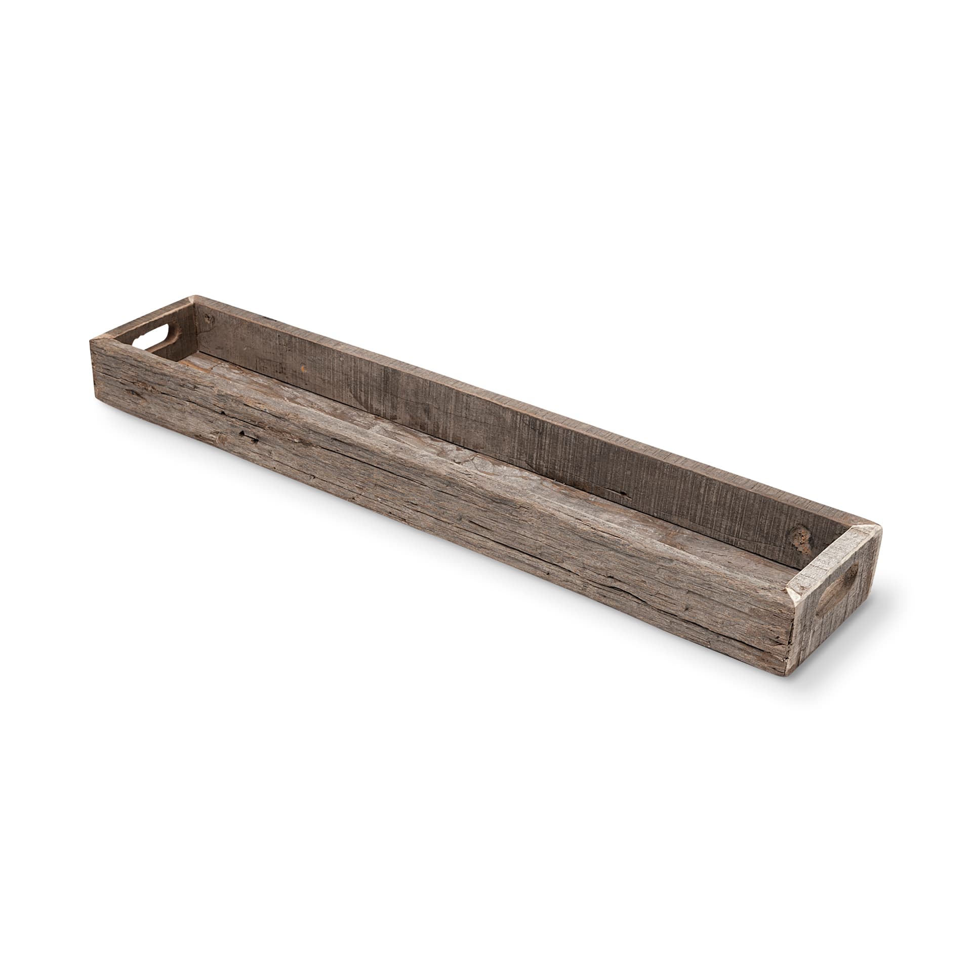 Vernon (Large) 36L x 7W Brown Reclaimed Wood Tray — product photograph