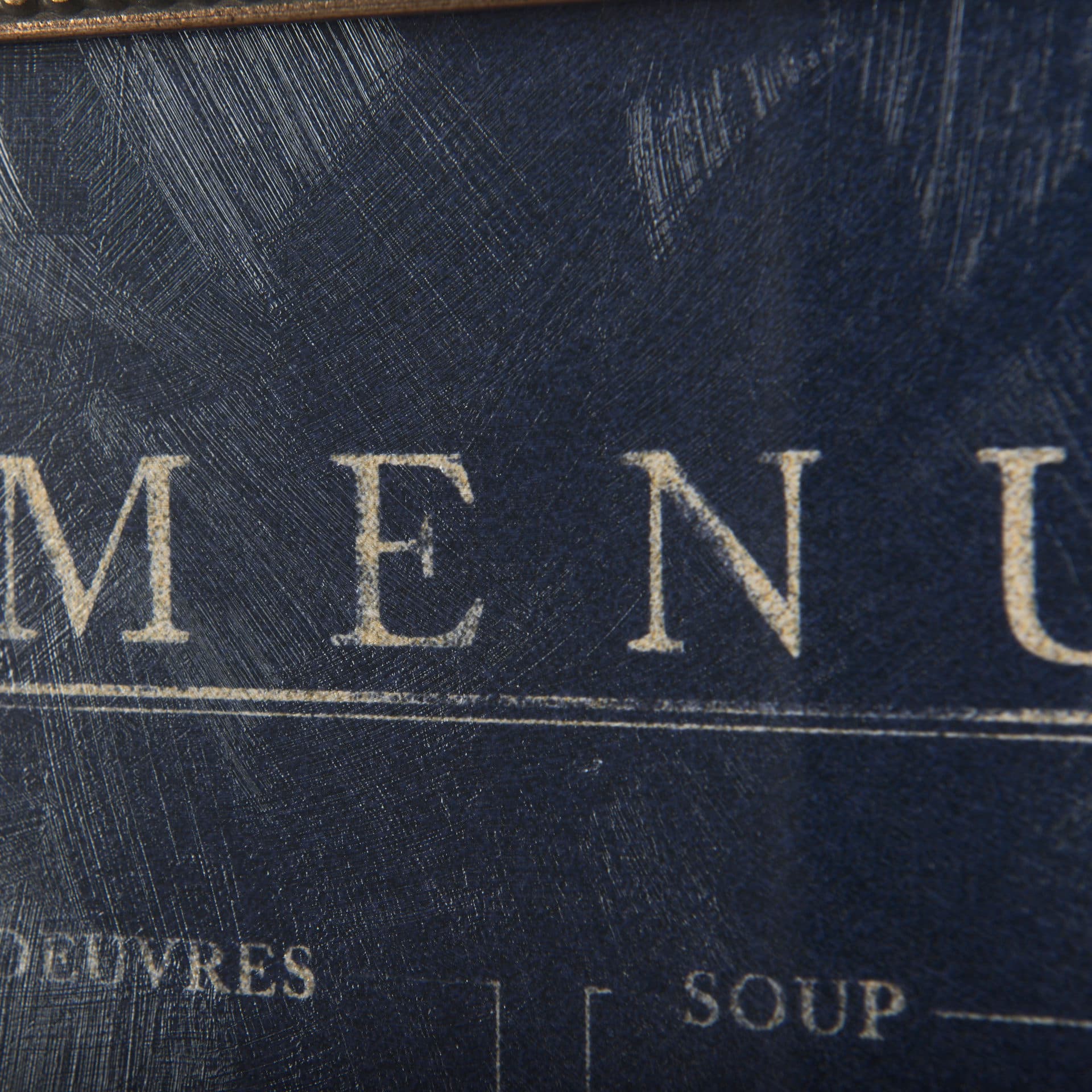 MENU II by Mercana Studio a Hand Embellished Textured Framed Art Print Matted under Glass — product photograph