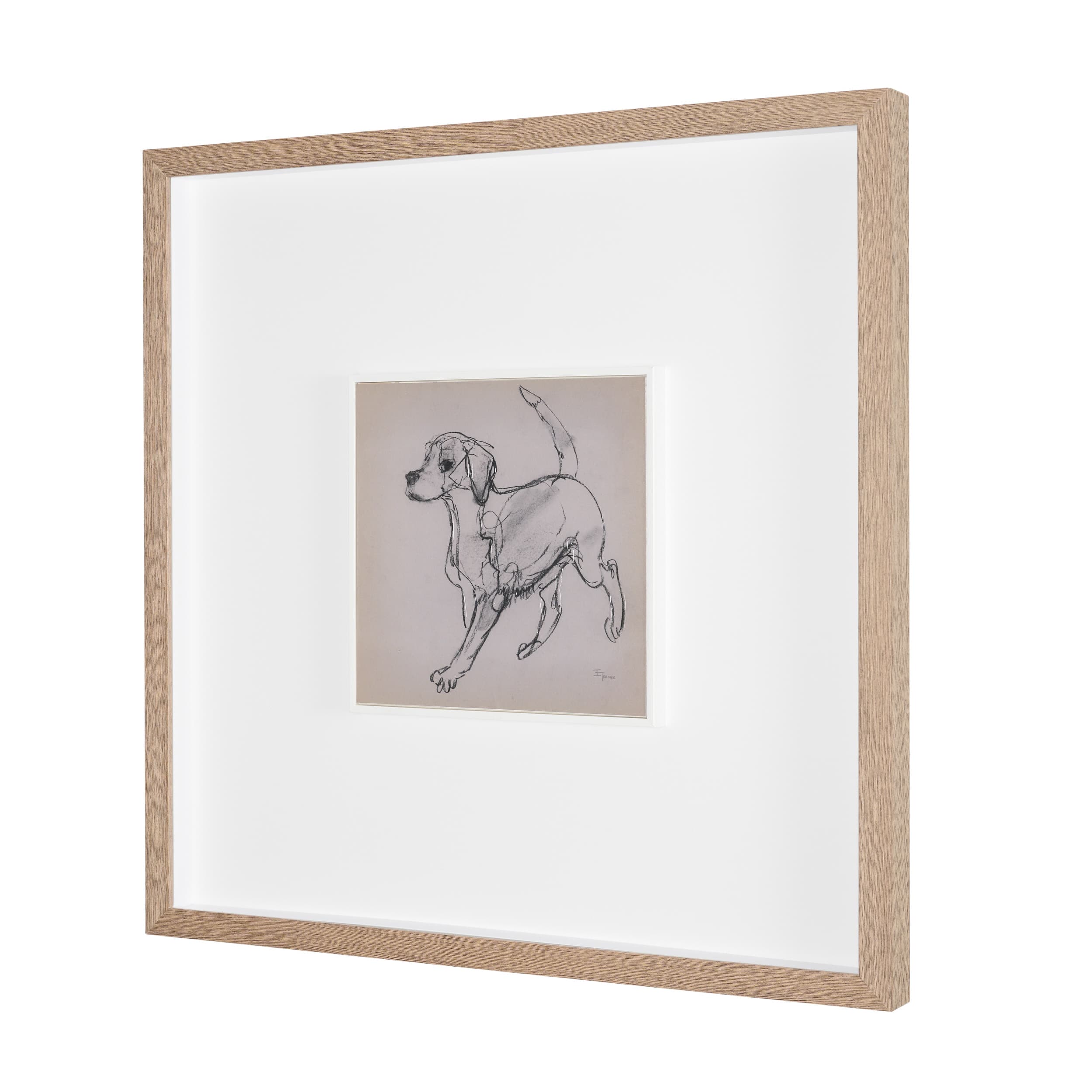 Good Boy by Mercana Studio Hand-Embellished Framed Artwork Matted under Glass — product photograph