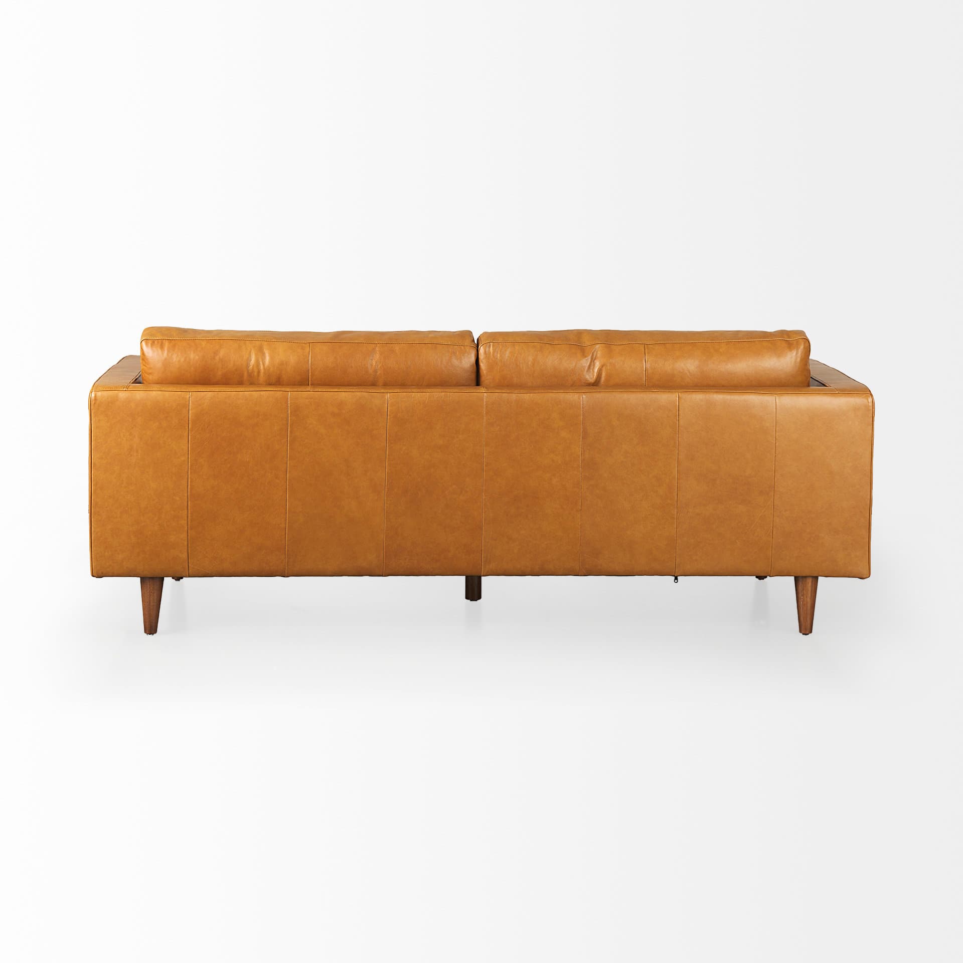 Svend 88.0L x 38.0W x 34.0H Tan Leather Sofa — product photograph
