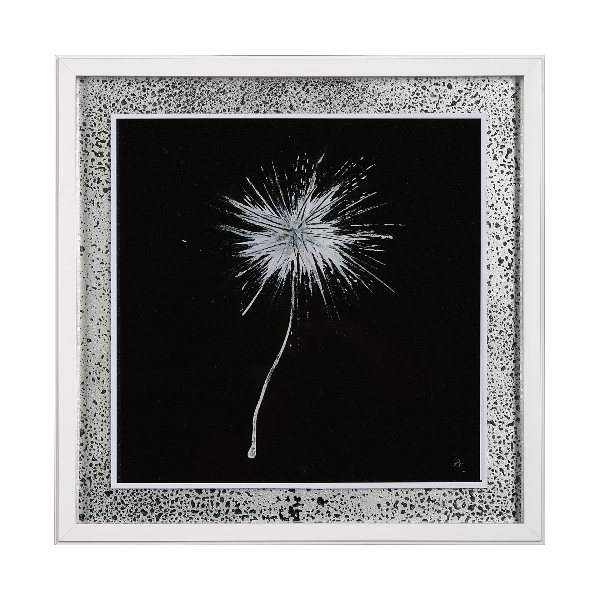 Flora III by Mercana Studio a Hand Embellished Textured Framed Art Print Matted under Glass — product photograph