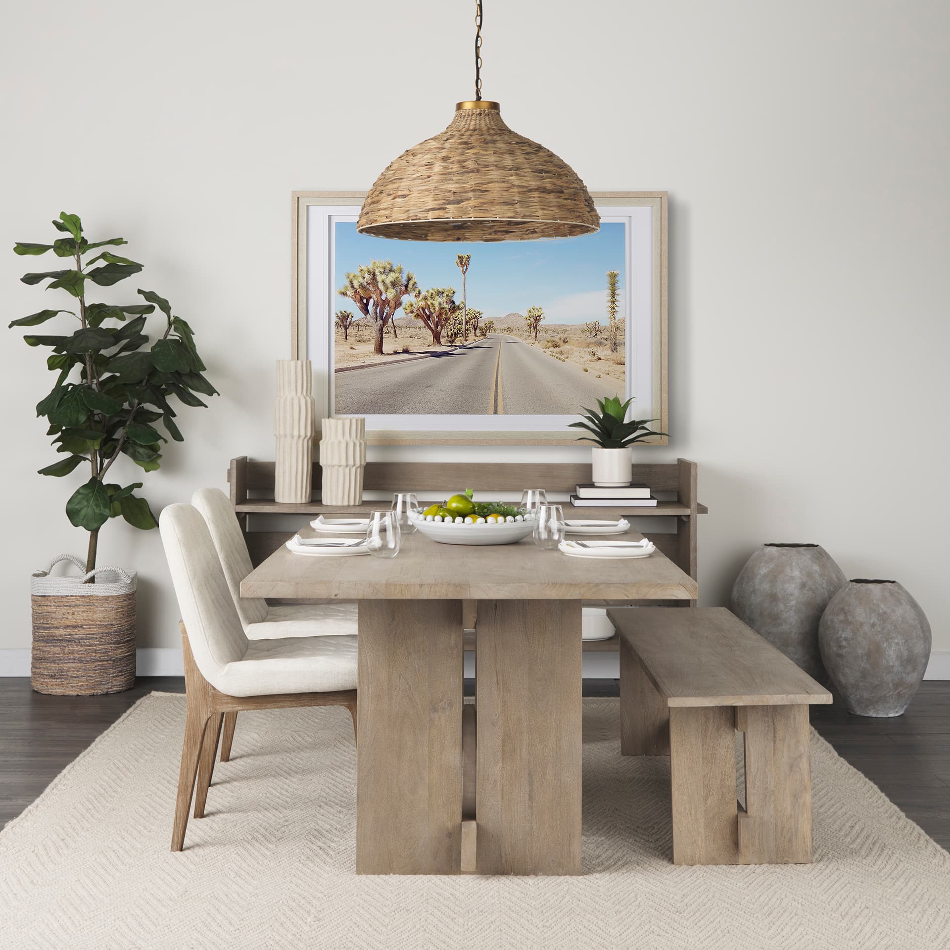 Gobi 19.75L x 24H Large Tan Ceramic Oval Vase — product photograph