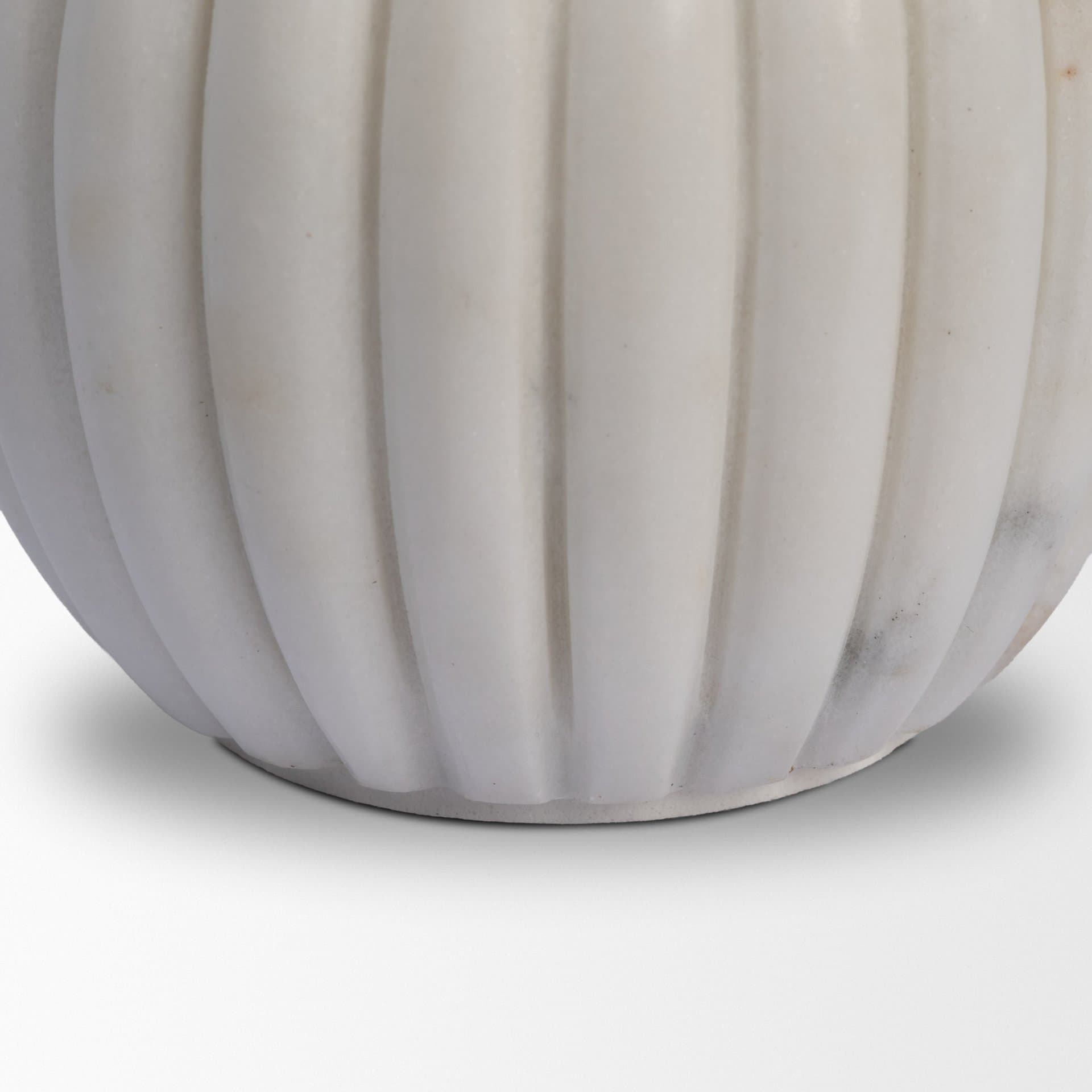 Cava Ribbed White Marble Mortar & Pestle — product photograph