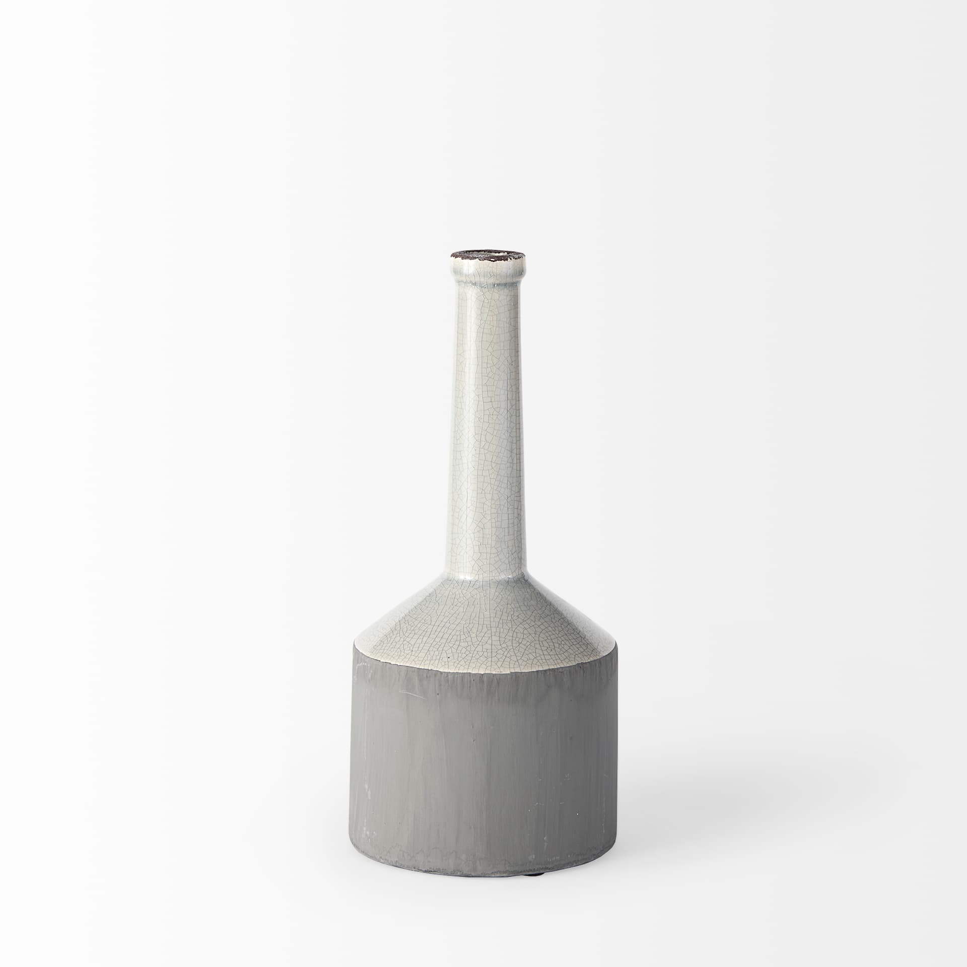 Burton 14.2H Medium Two Tone Gray Ceramic Jug Vase — product photograph
