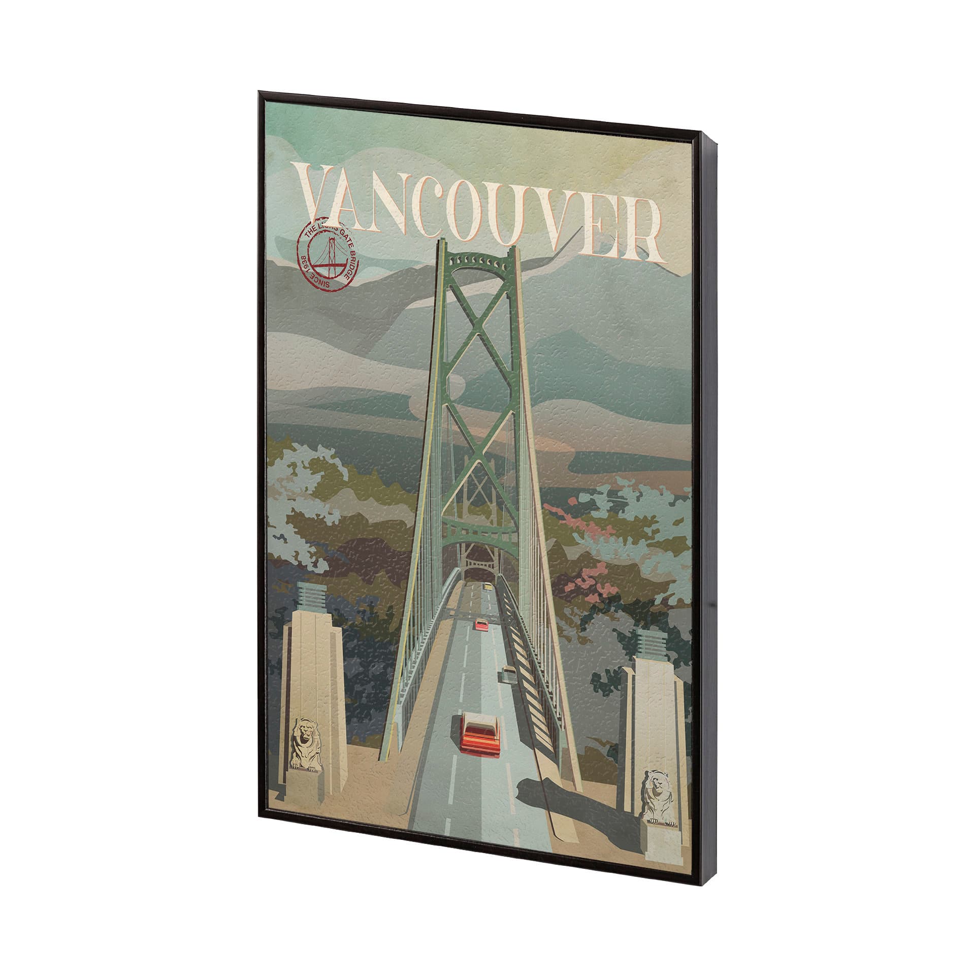 Vancouver Go Canada (SM) by Mercana Studio a Hand Embellished Decograph Framed Art Print — product photograph