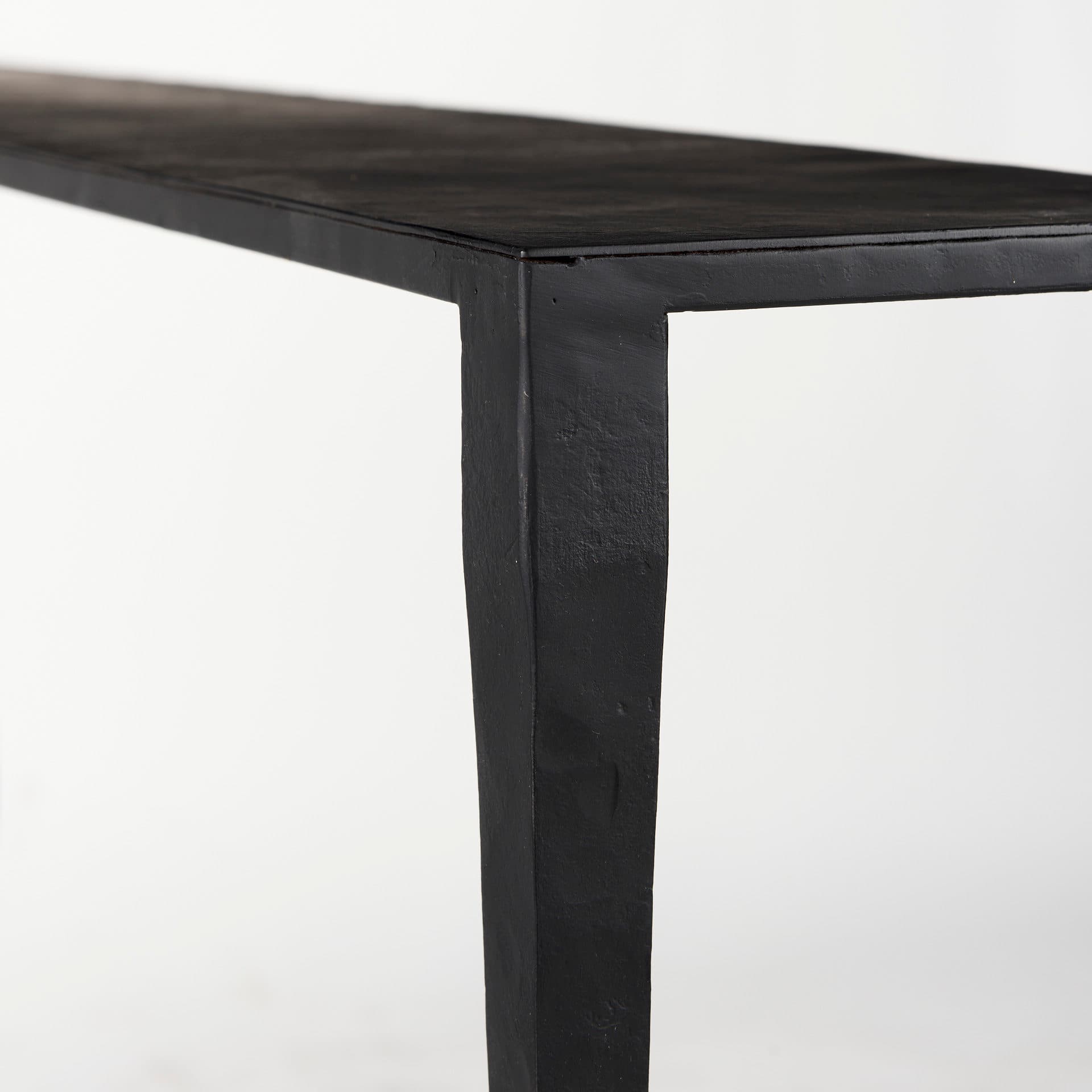 Timothy 48.0 X 8.0 X 30.0 Ebony Black Iron Console Table — product photograph