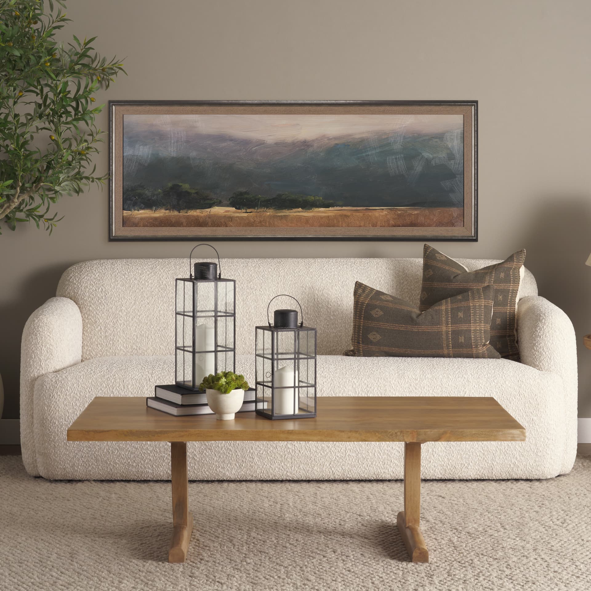 Haze Landscape by Mercana Studio a Hand Embellished Textured Framed Art Print — product photograph