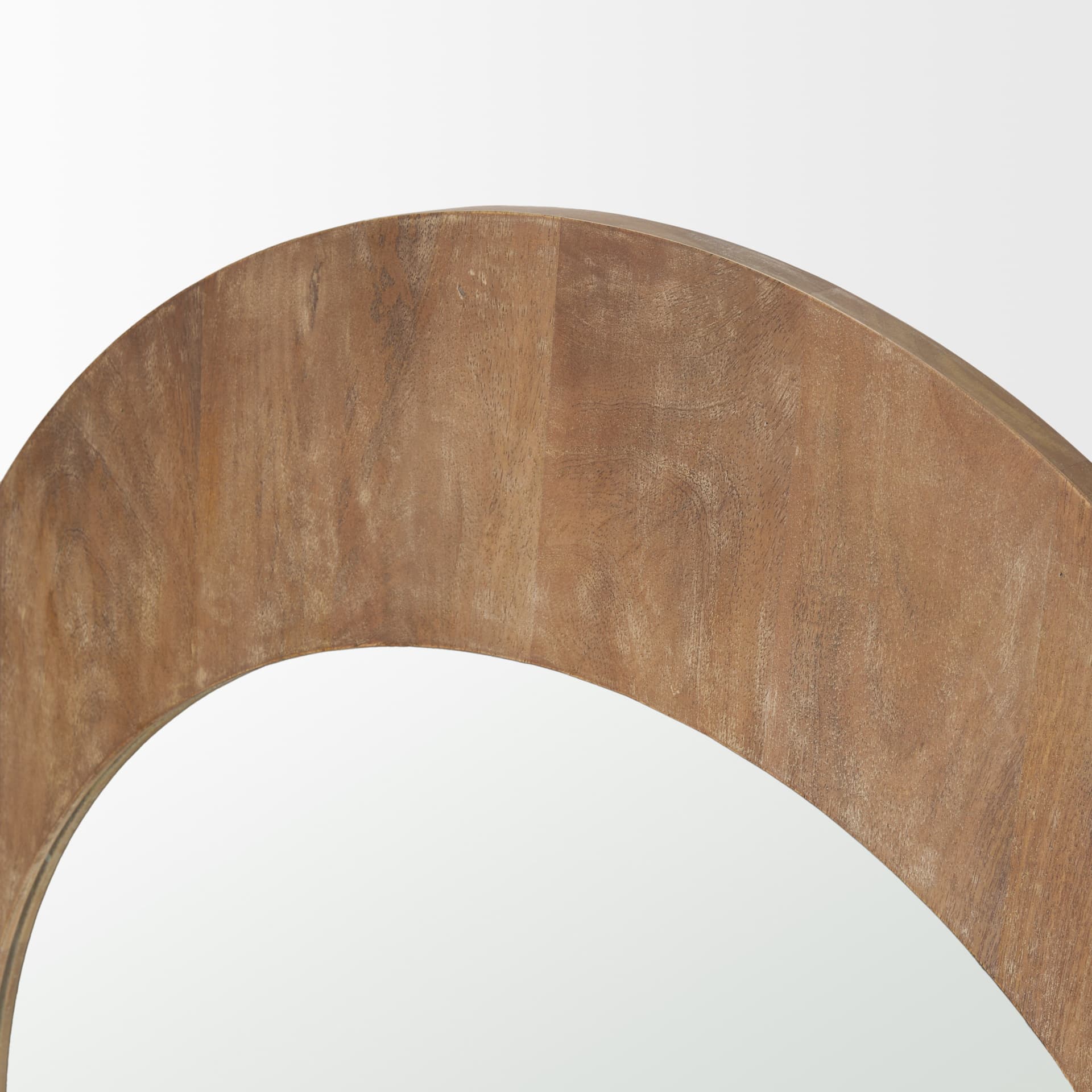 Celeste Light Brown Wood Medium Arched Mirror — product photograph
