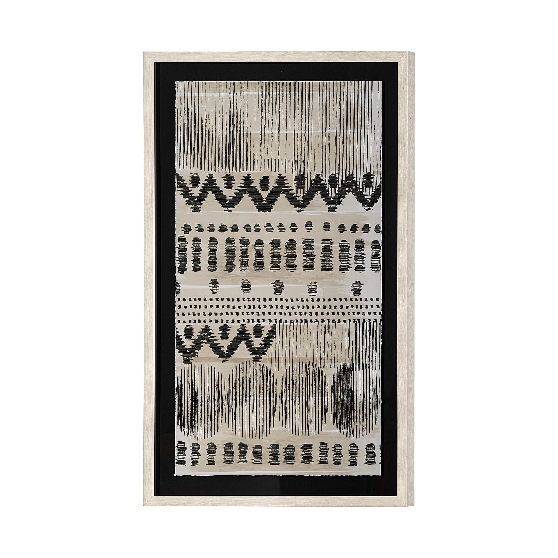 Wool and Silk II by Tom Reeves a Hand Embellished Textured Framed Art Print Matted under Glass — product photograph