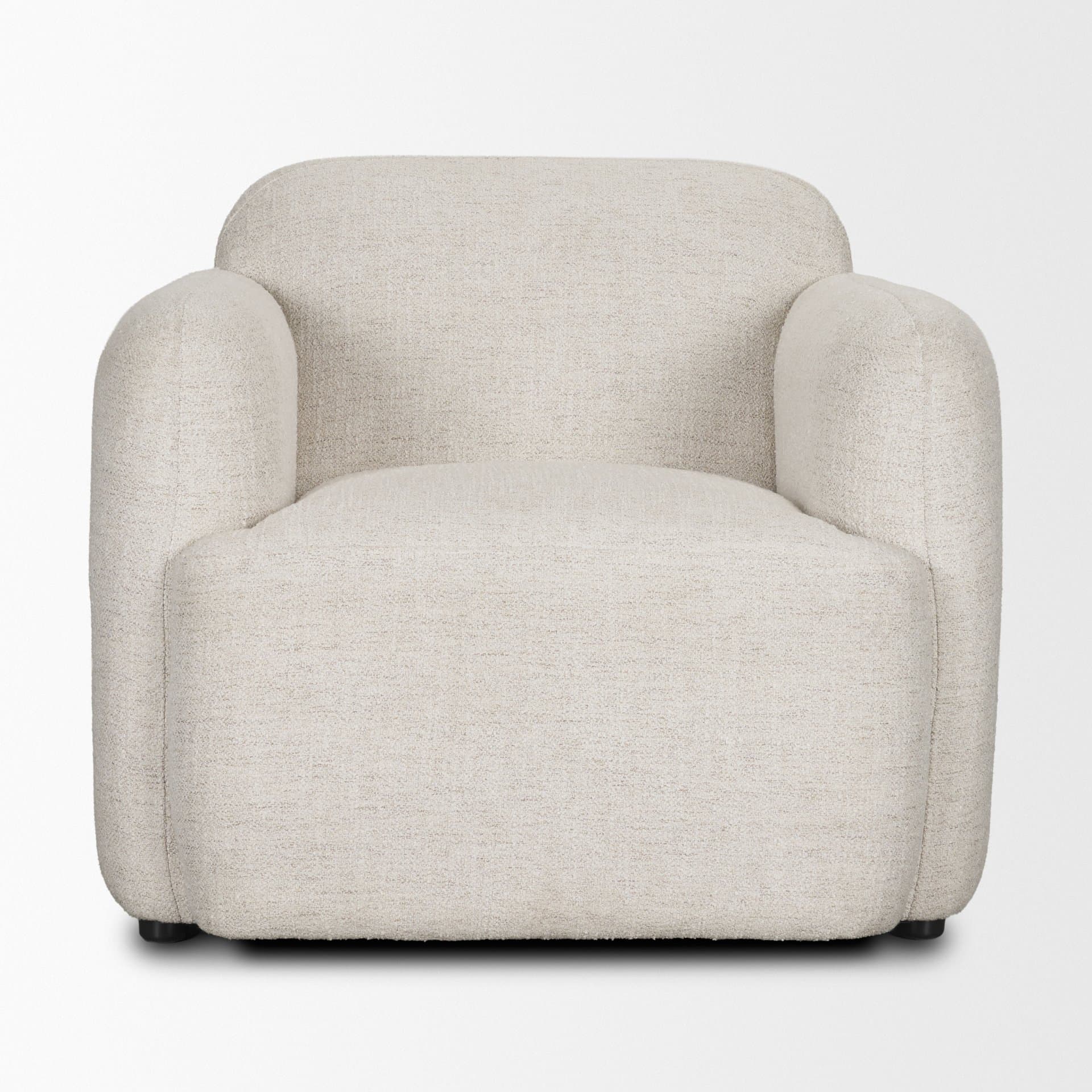 Saga Cream Fabric Upholstered Chair — product photograph