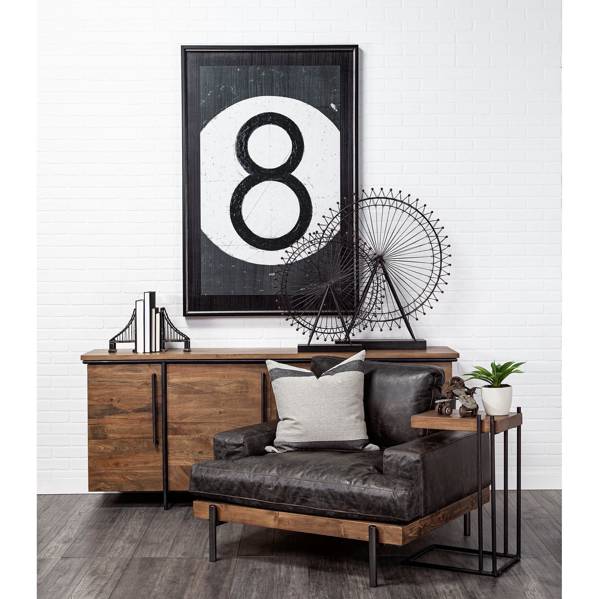 London Eye 3L x 25W Black Metal London Eye Replica — in a styled room