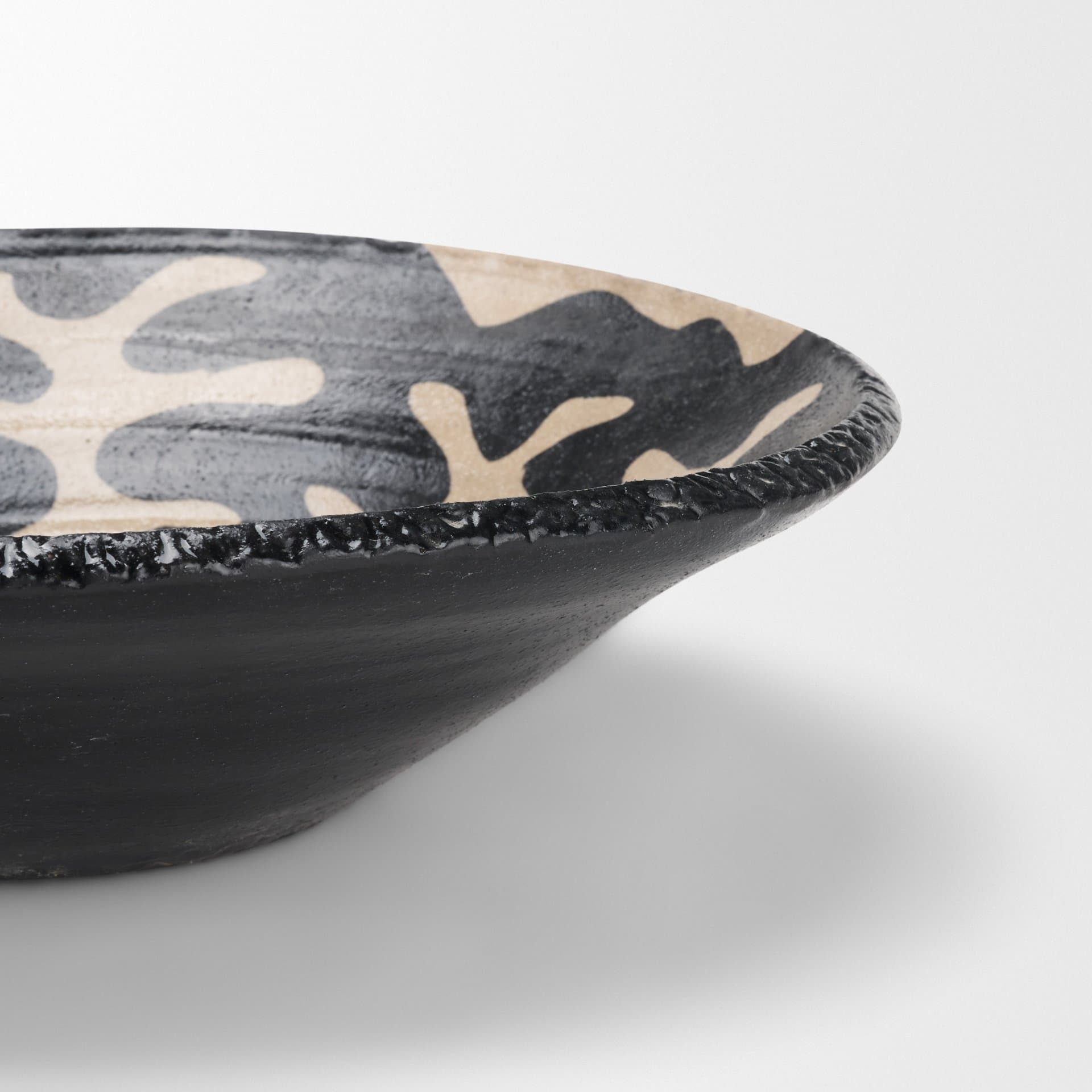 Bosma Black and Cream Ceramic Decorative Bowl — product photograph