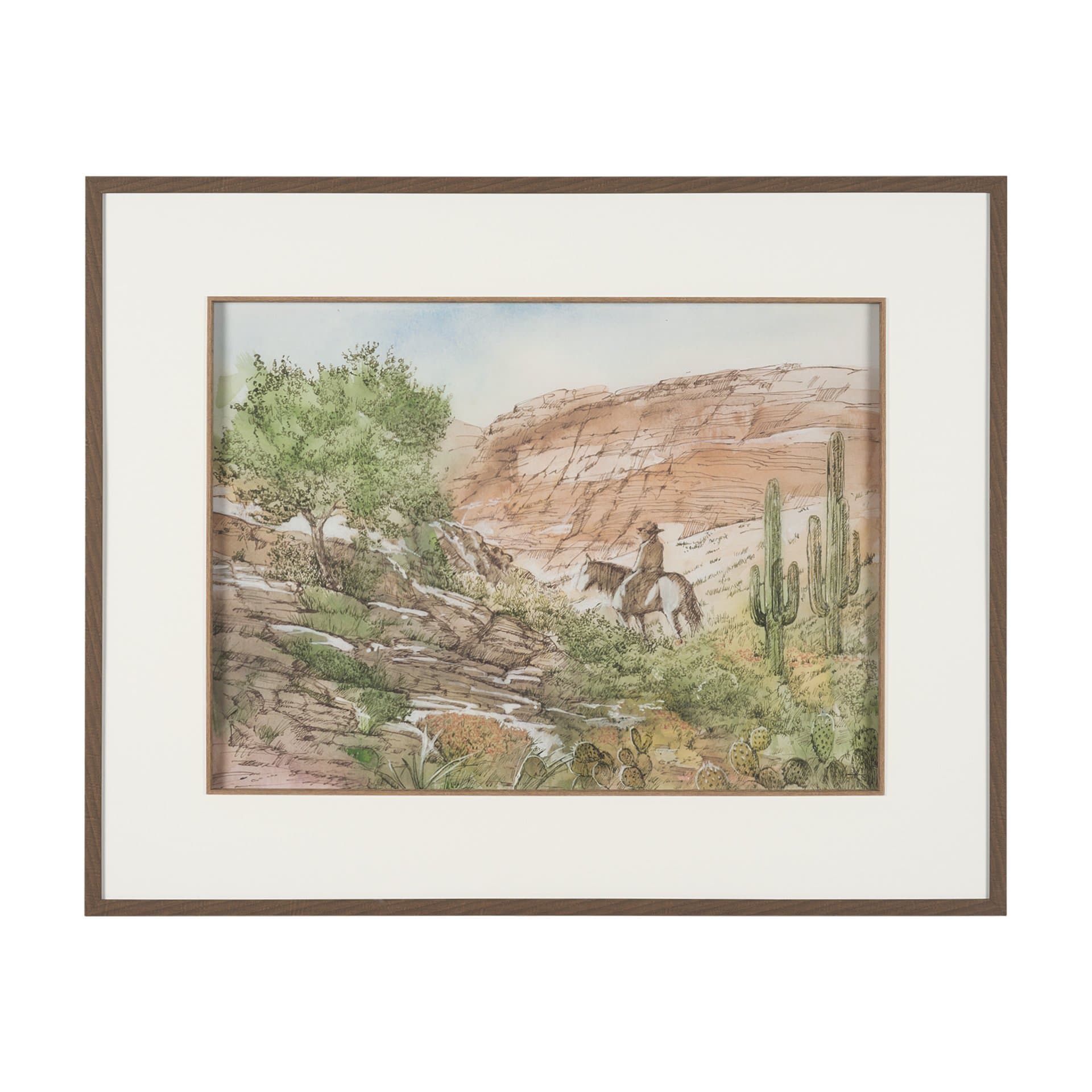 Red Rock Country I by Mercana Studio Hand-Embellished Framed Artwork Matted under Glass — product photograph