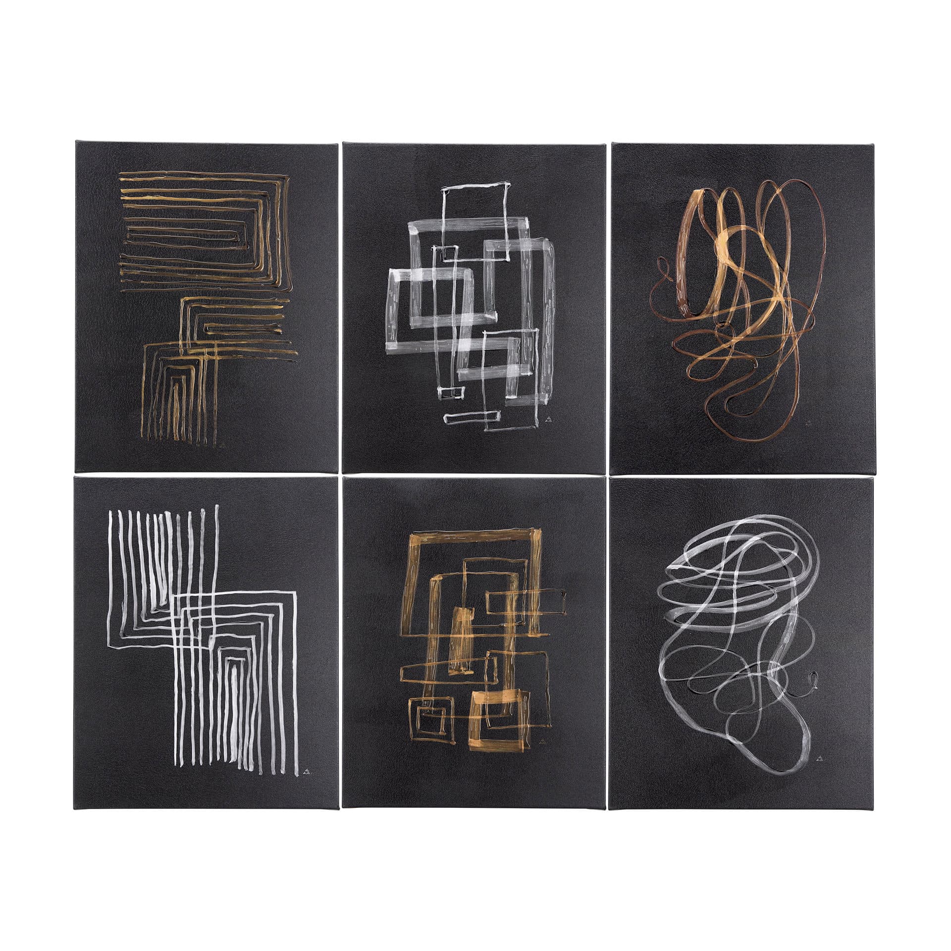 Lines IV by Mercana Studio a Hand Embellished Textured Canvas — product photograph