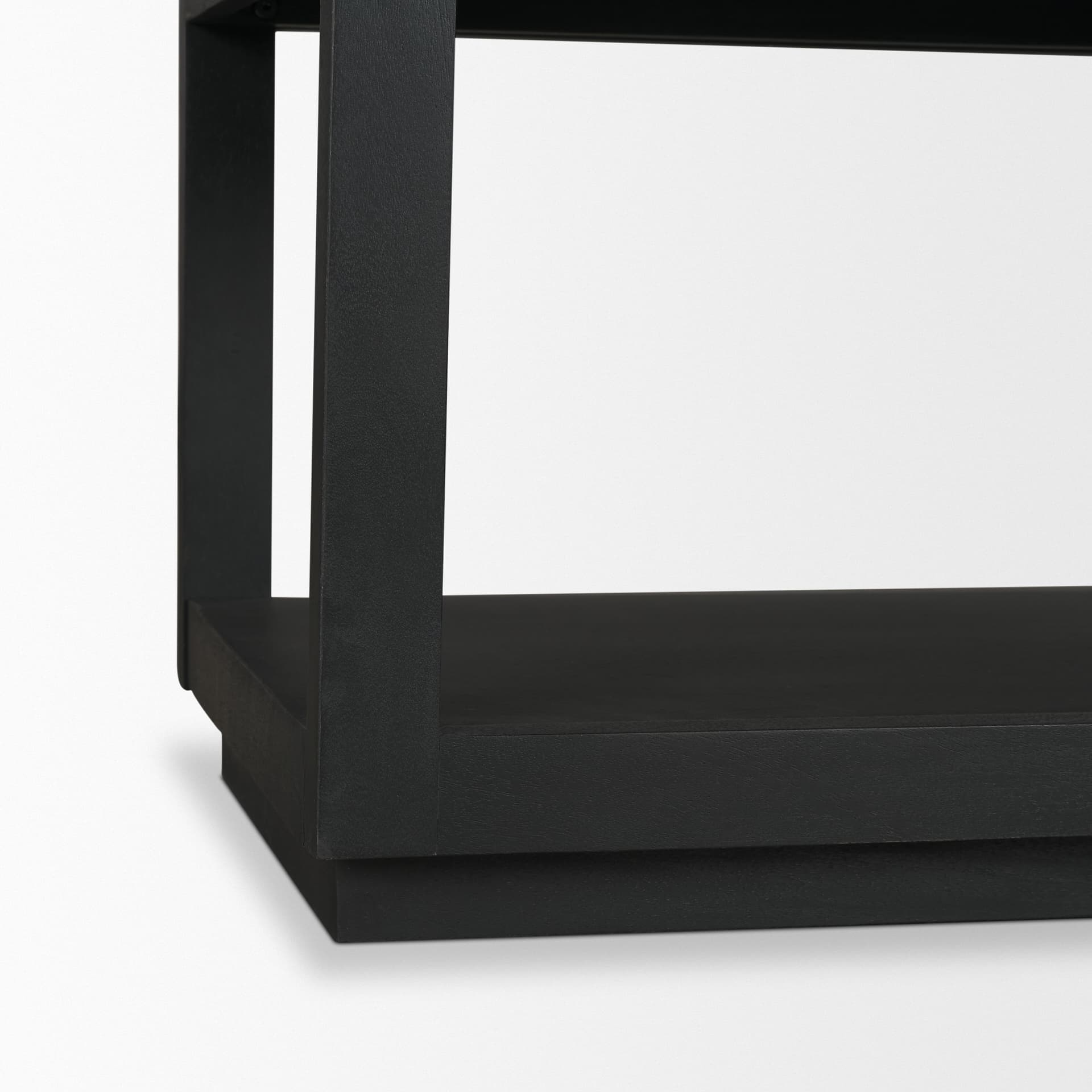 Bela 54" Matte Black Wood Arched Console Table — product photograph