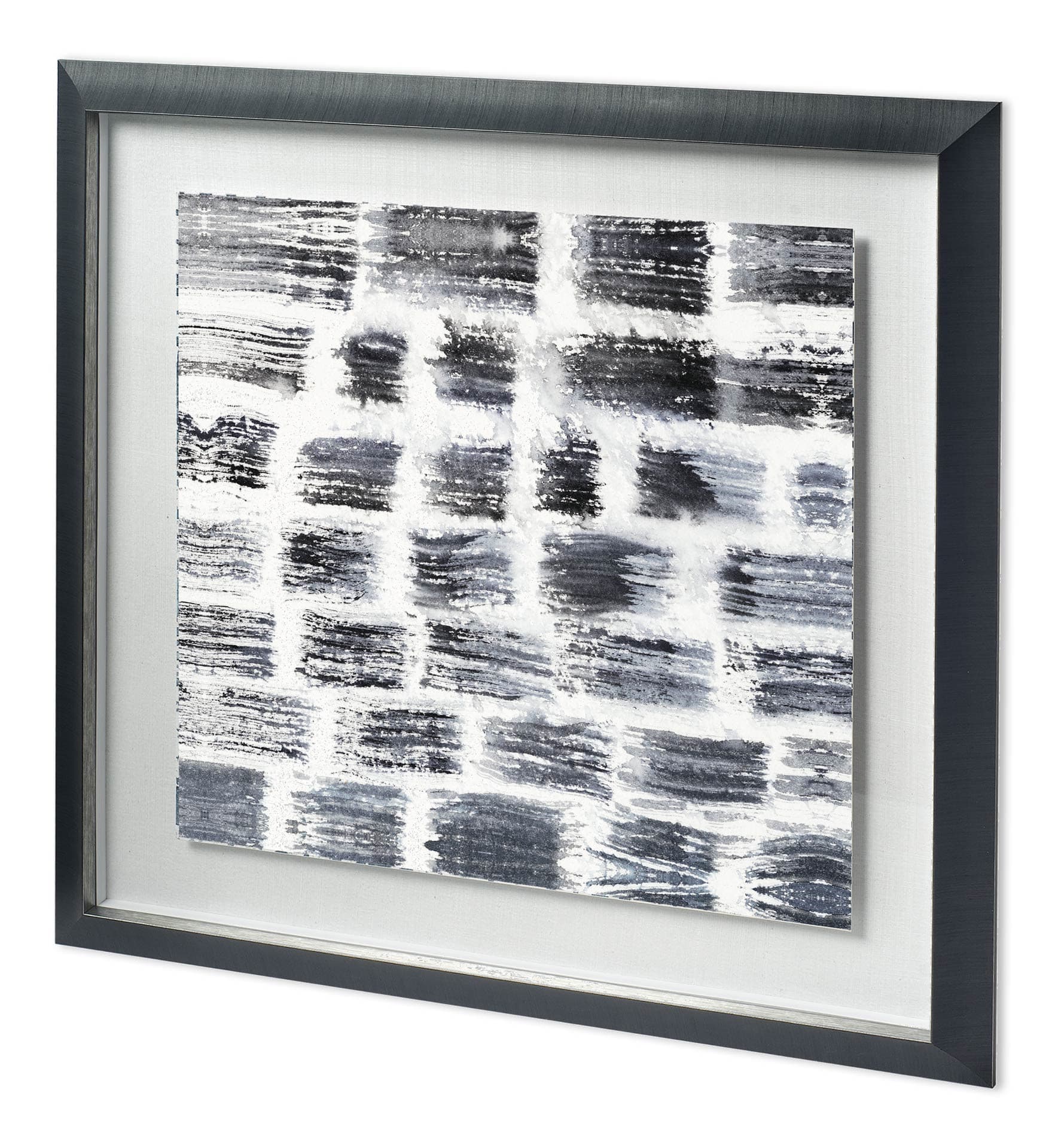 Custom Stylus V by Chariklia Zarris a Hand Embellished Textured Framed Art Print Matted under Glass — product photograph