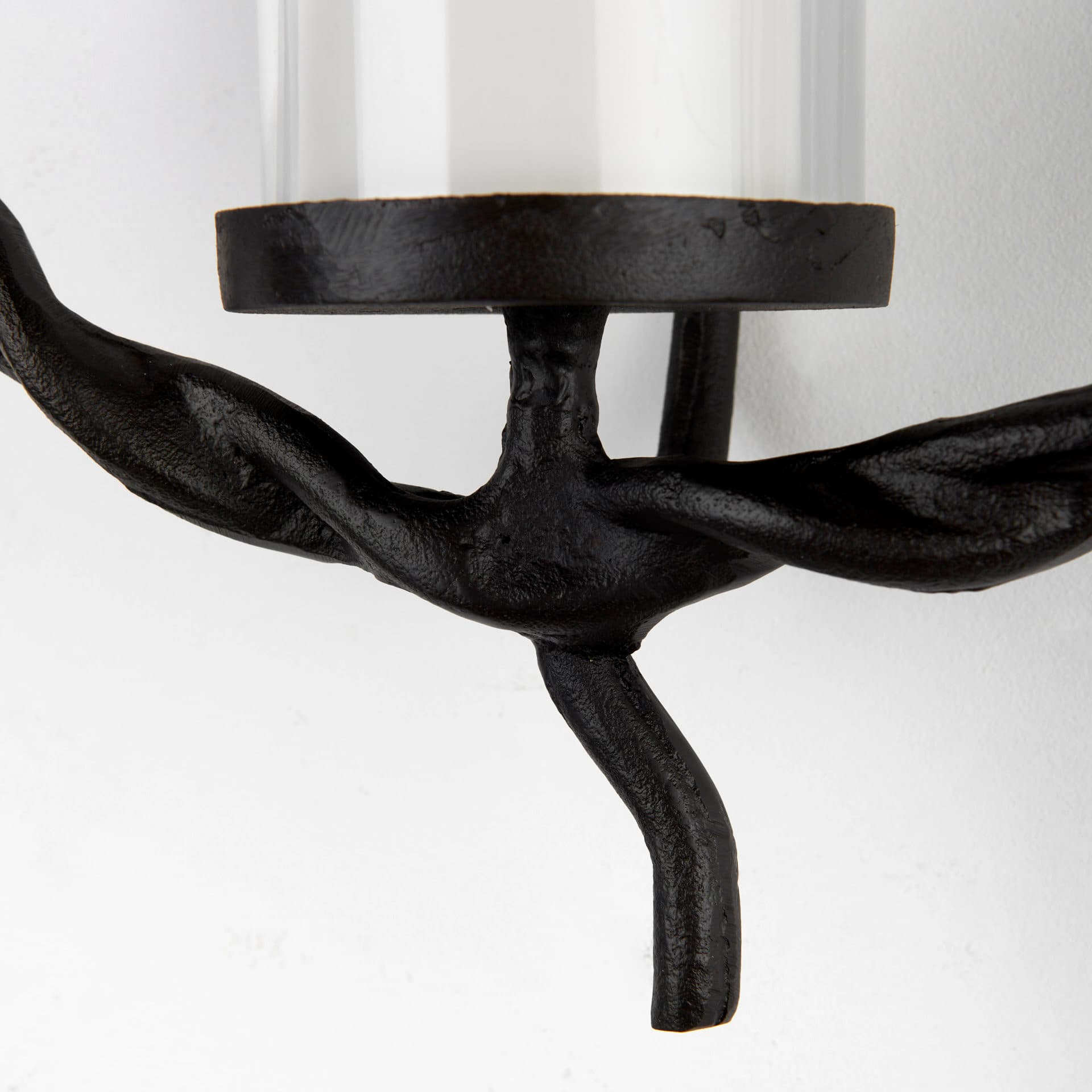 Rizwan 12.0L x 14.0W x 4.5H Black Aluminum Braided Circular Candle Holder — product photograph