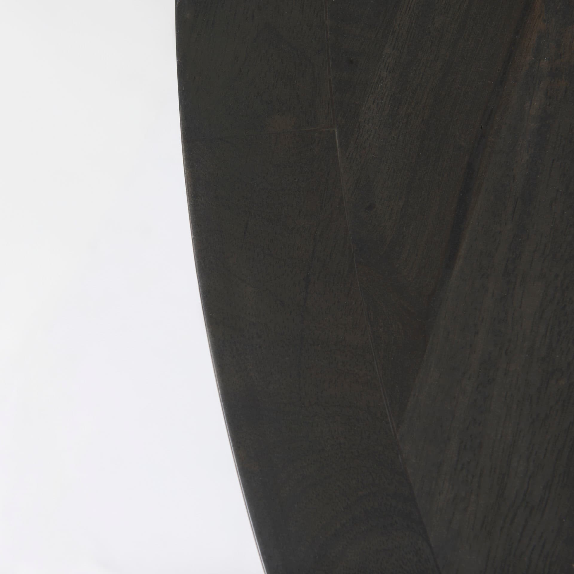 Liesl 54" Round Pedestal Dining Table | Modern | Black Wood | Seats 6 — product photograph