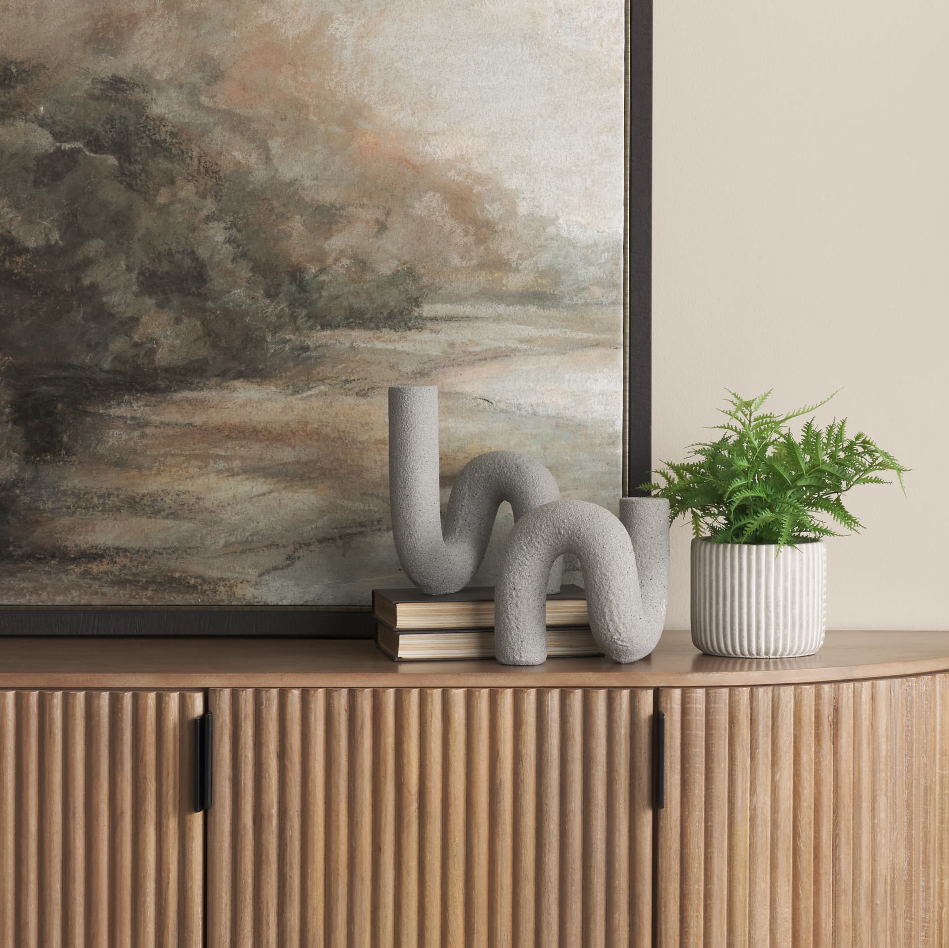 Kailyn Resin Textured Concrete Gray Decorative Object — product photograph