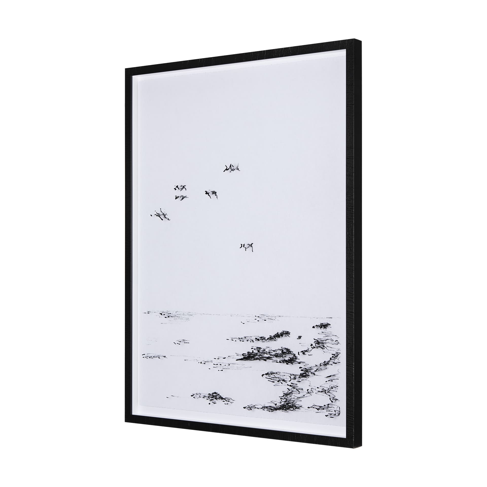 Arriving II by Mercana Studio a Hand Embellished Textured Framed Art Print Matted under Glass — product photograph