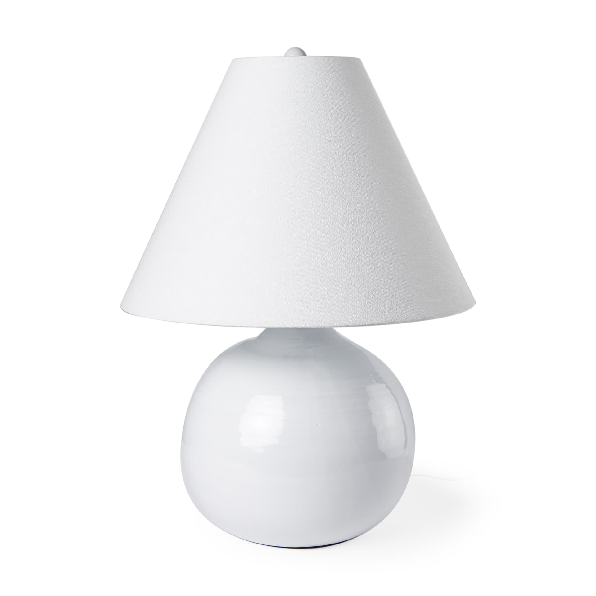 Mehdi White Ceramic Table Lamp — product photograph