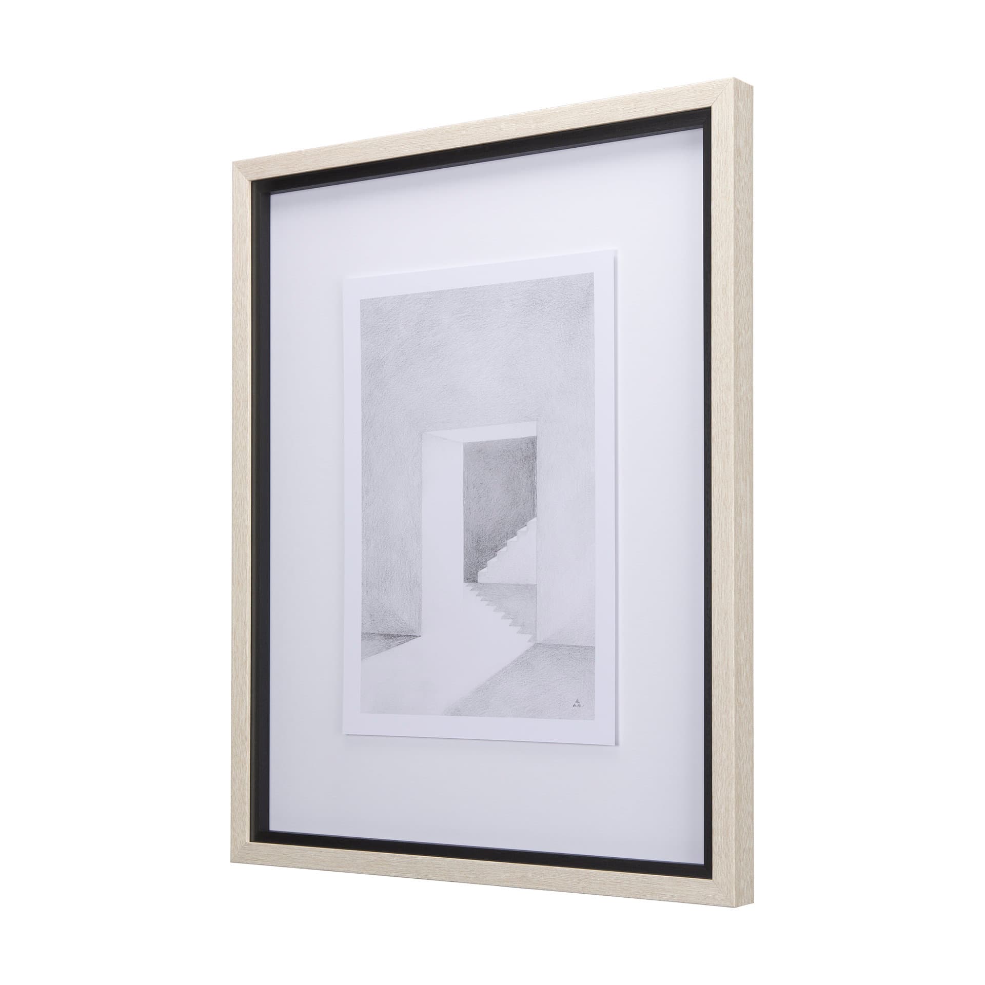 Corridor IV by Mercana Studio a Hand Embellished Textured Framed Art Print Matted under Glass — product photograph