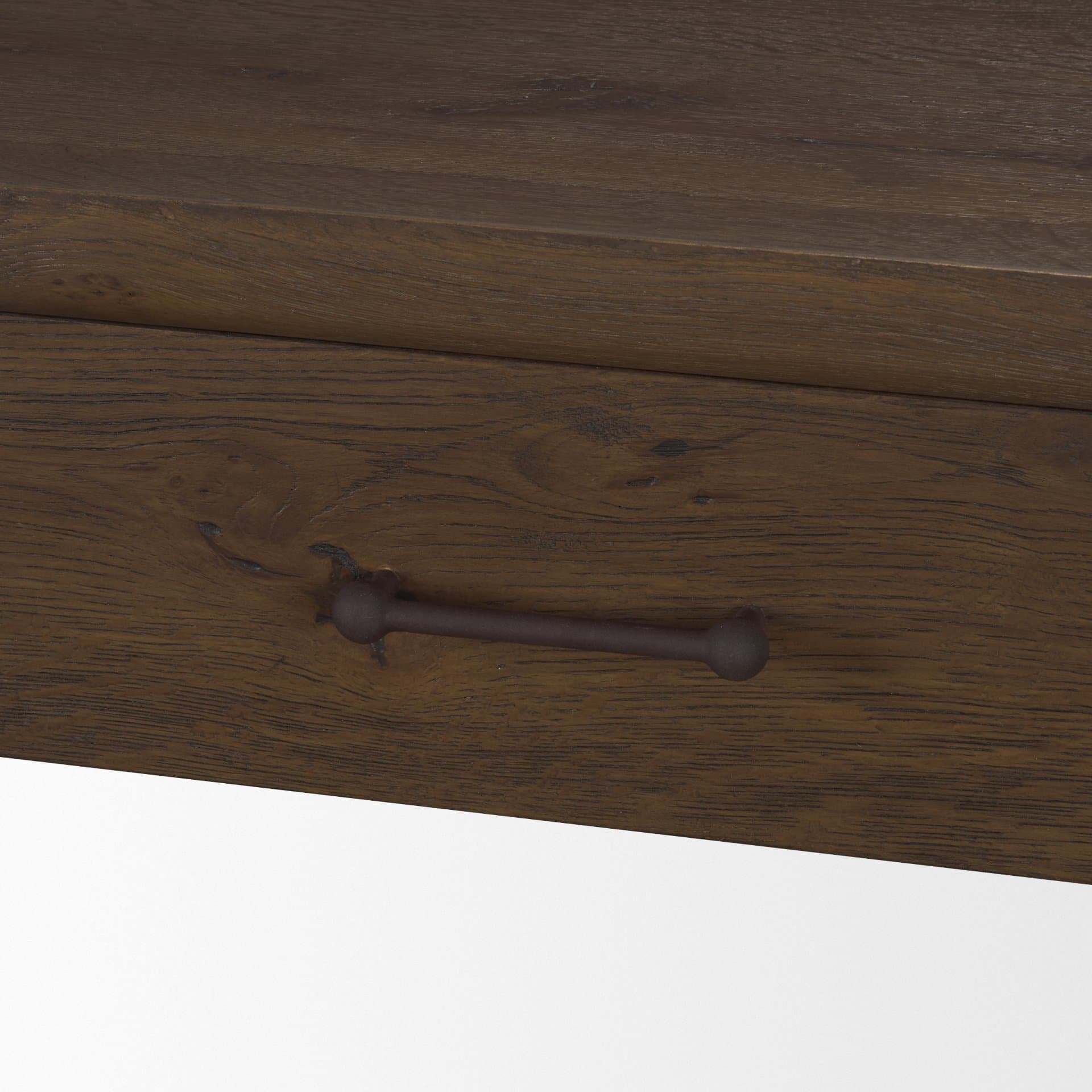 Belford 72" Dark Brown Oak Wood Console Table — product photograph