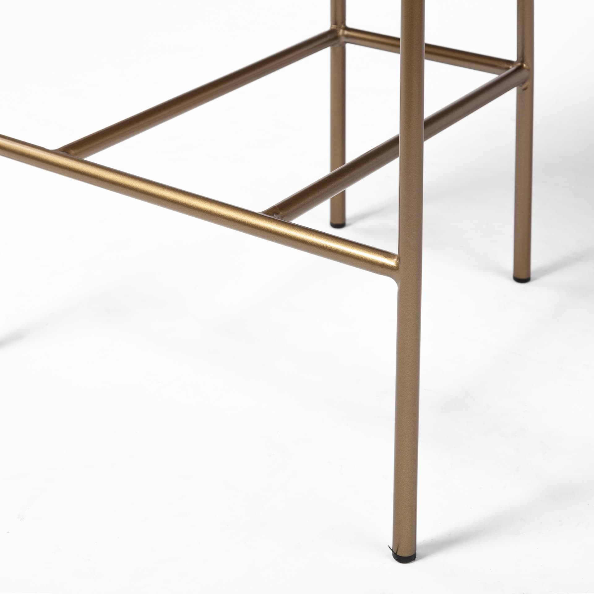 Parker Low Back 26.5in Seat Counter Stool | Brown Faux Leather — product photograph