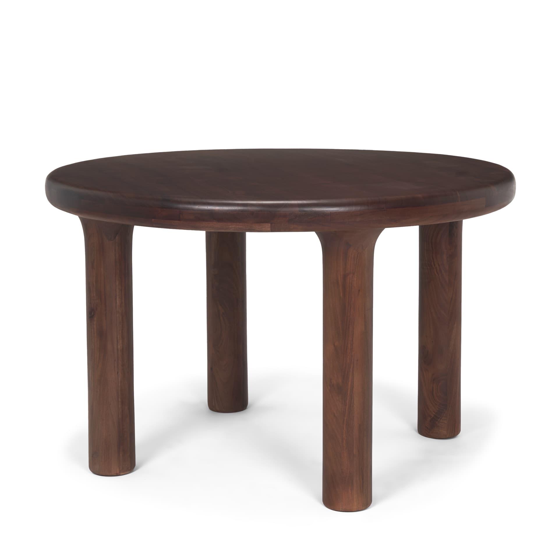 Soma 48" Round Dining Table | Modern | Red Brown Wood | Seats 4 — product photograph